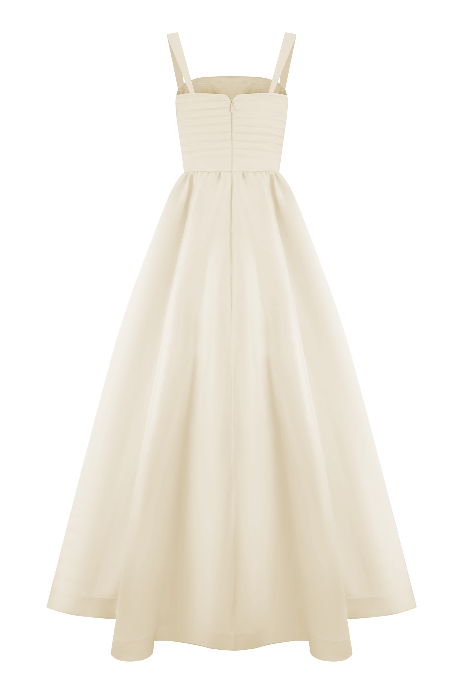 Carla Ruched Gown - Cream Ivory - Image 9
