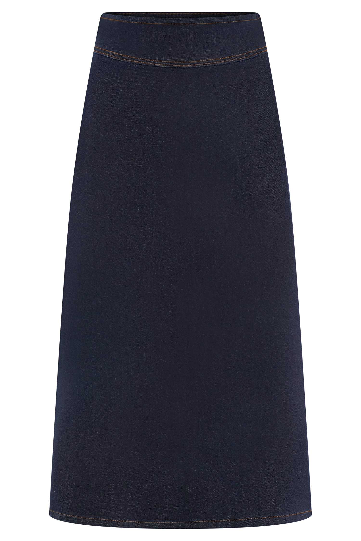 Cecilia Denim A-Line Midi Skirt - Indigo Blue - Image 8