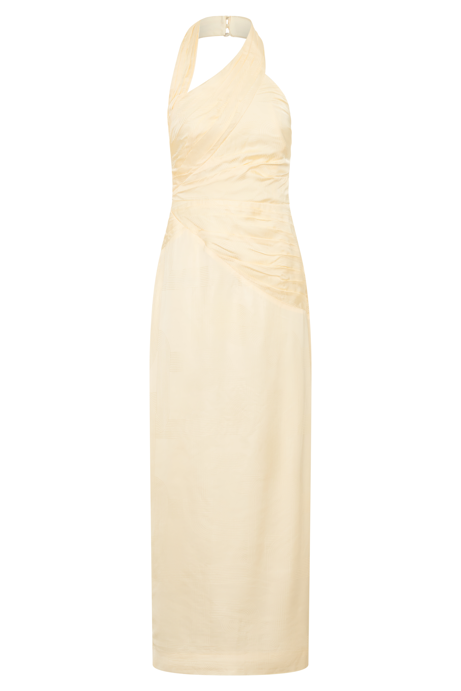 Chiara Halter Satin Maxi Dress - Buttermilk - Image 9