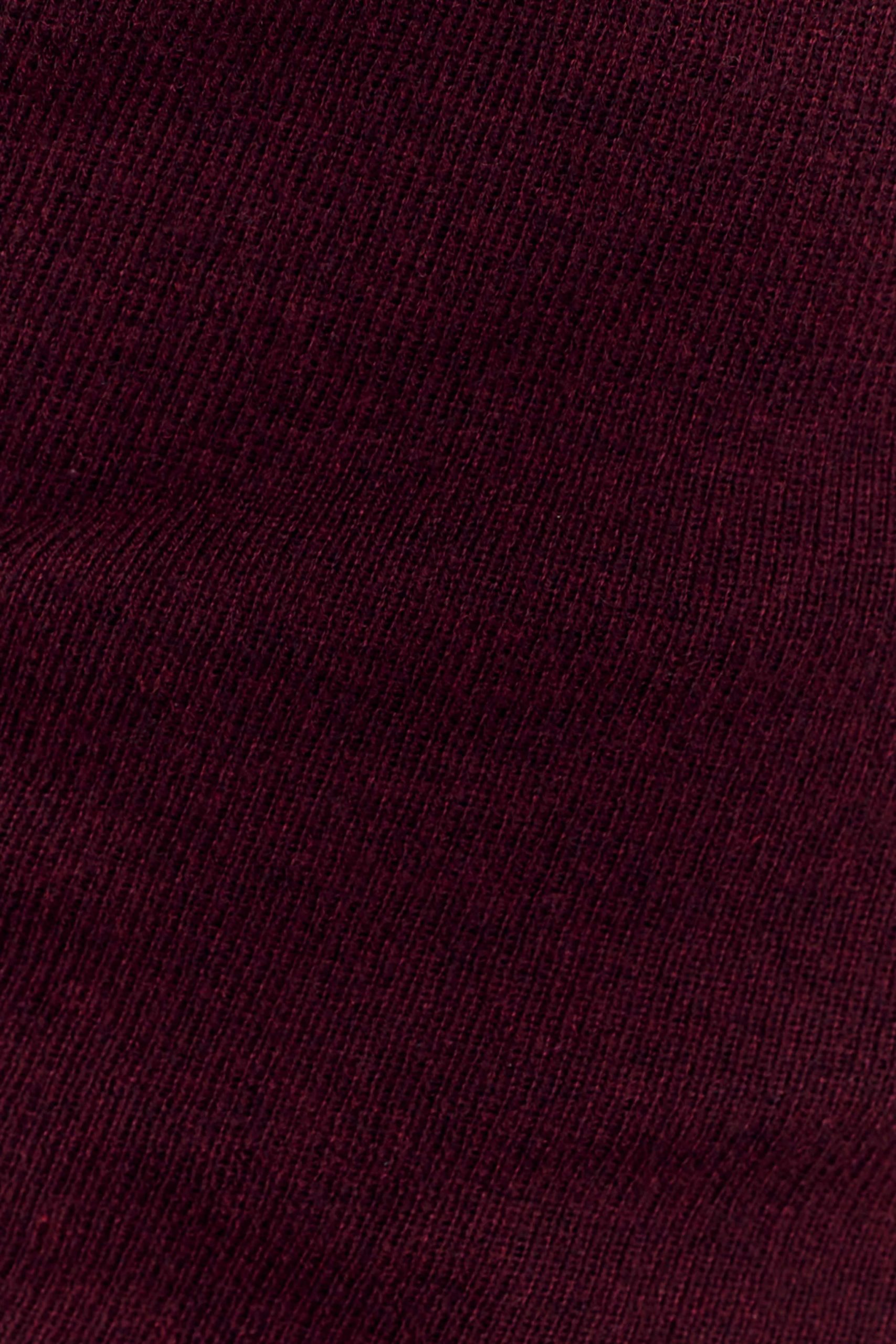 Culver Draped Twist Knit Top - Wine - Image 4