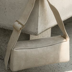Maria Faux Suede Shoulder Bag - Stone