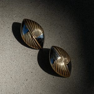 Felicity Mixed Metal Oval Earrings - Gold