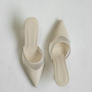 Micah Mesh Pointed Heel - Ivory