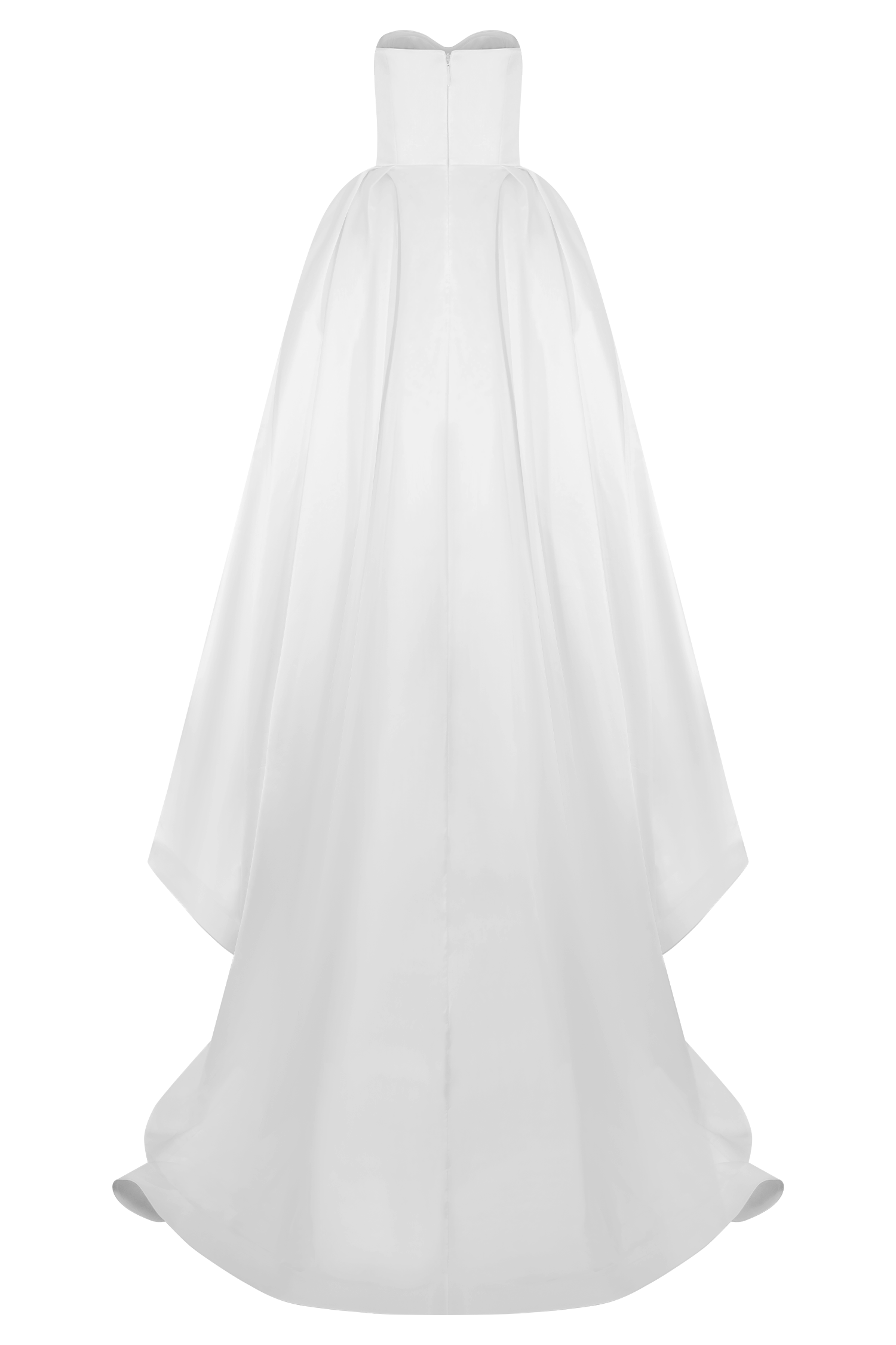 Delphine Satin Strapless Maxi Gown - White - Image 9