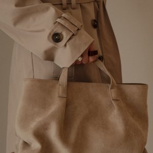 Baylor Faux Suede Bag - Natural
