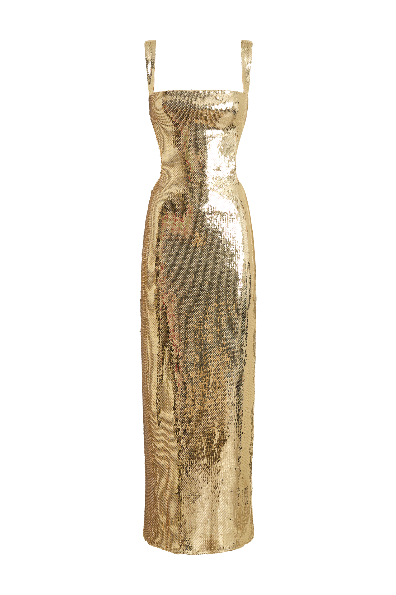 Adoria Sequin Cut Out Maxi Dress - Gold - Image 13