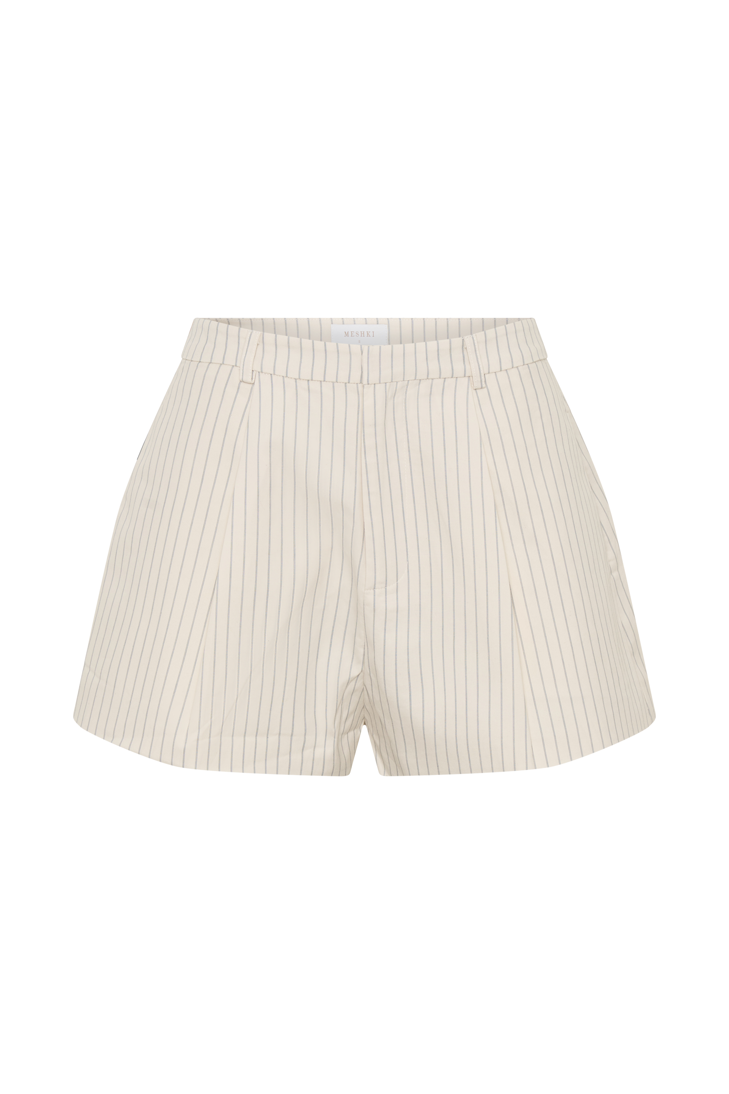 Alina Pintuck Cotton Shorts - Stripe - Image 8