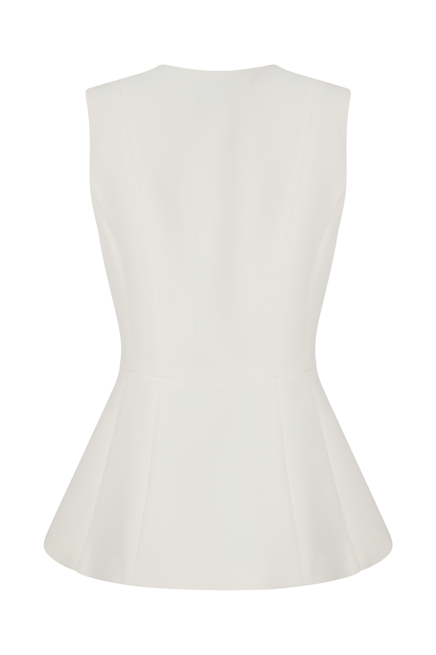 Angelie Suiting Vest Top - Ivory - Image 8