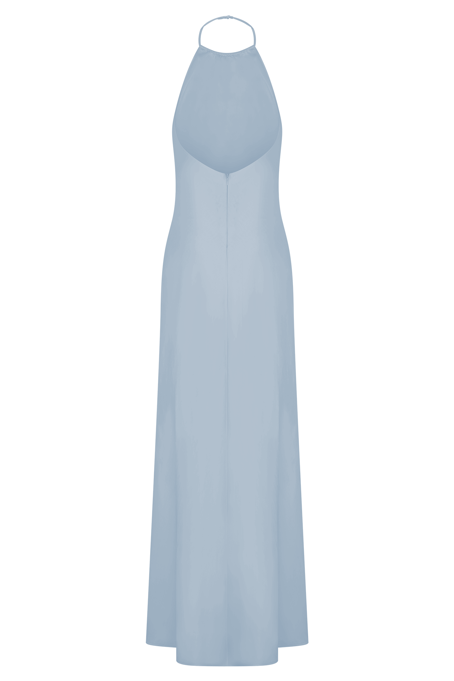 Bella Satin Halter Maxi Dress - Frosted Blue - Image 10