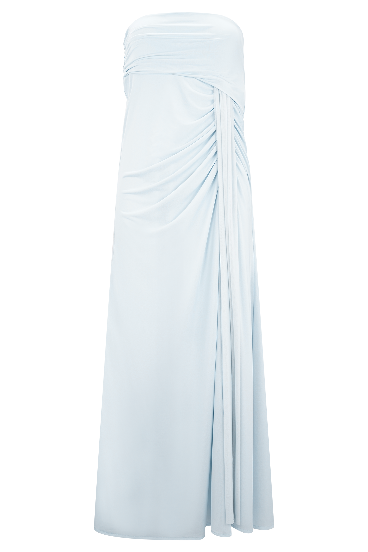 Calandra Slinky Maxi Skirt - Pale Blue - Image 7