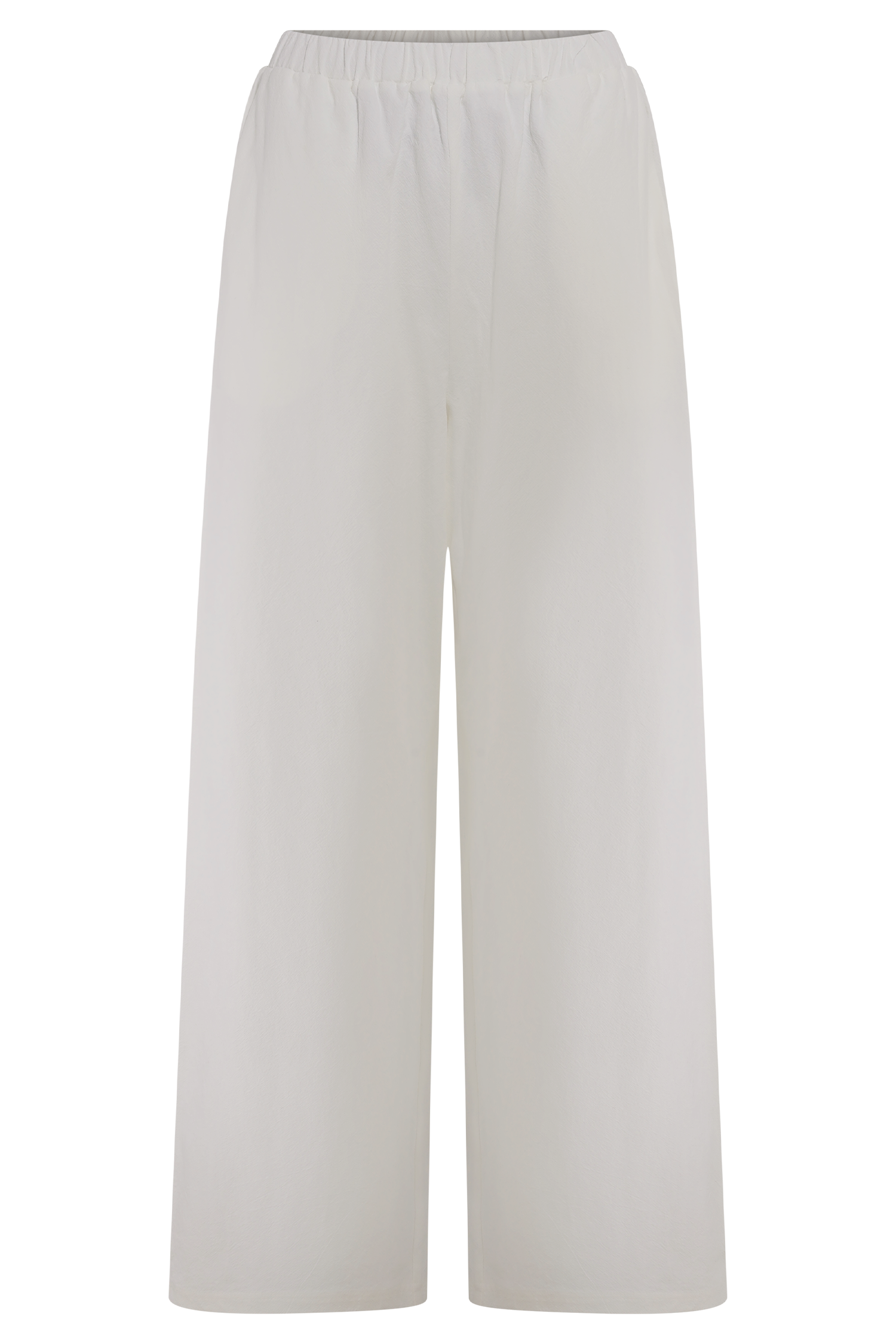Campbell Cotton Wide Leg Pants - White - Image 9