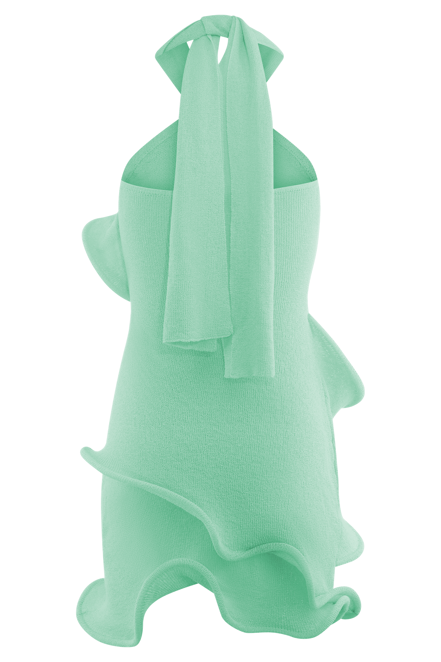 Caprice Halter Knit Mini Dress - Lagoon - Image 6