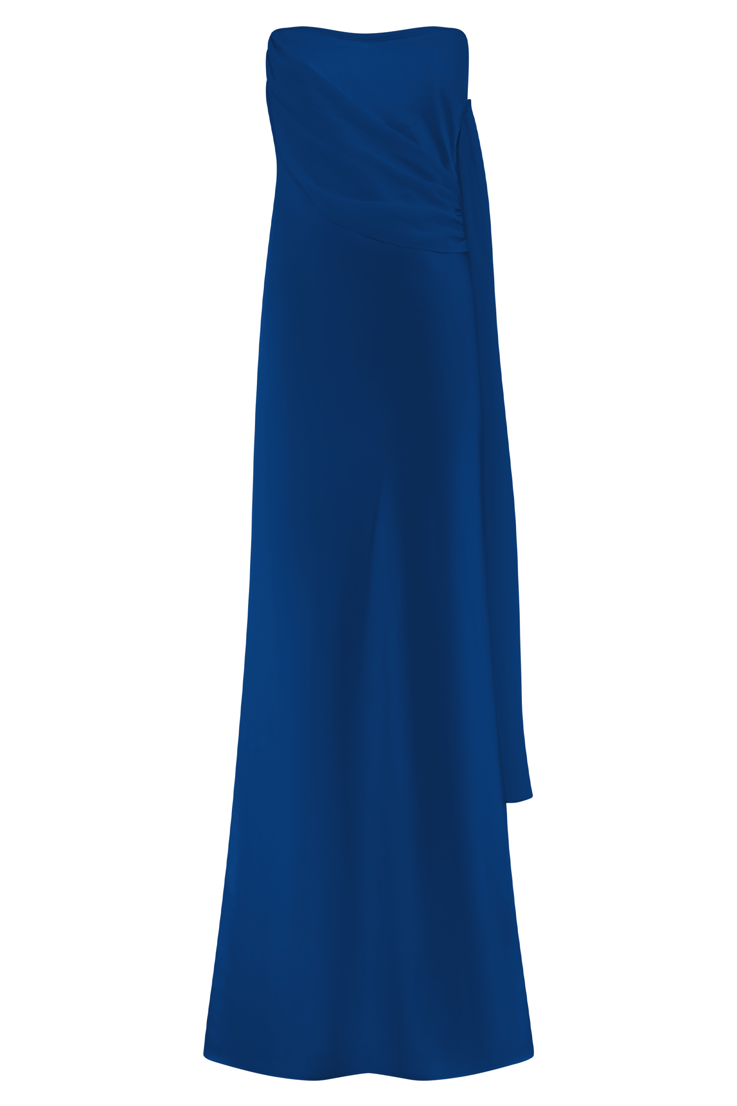 Carah Satin And Chiffon Maxi Dress - Cobalt - Image 7