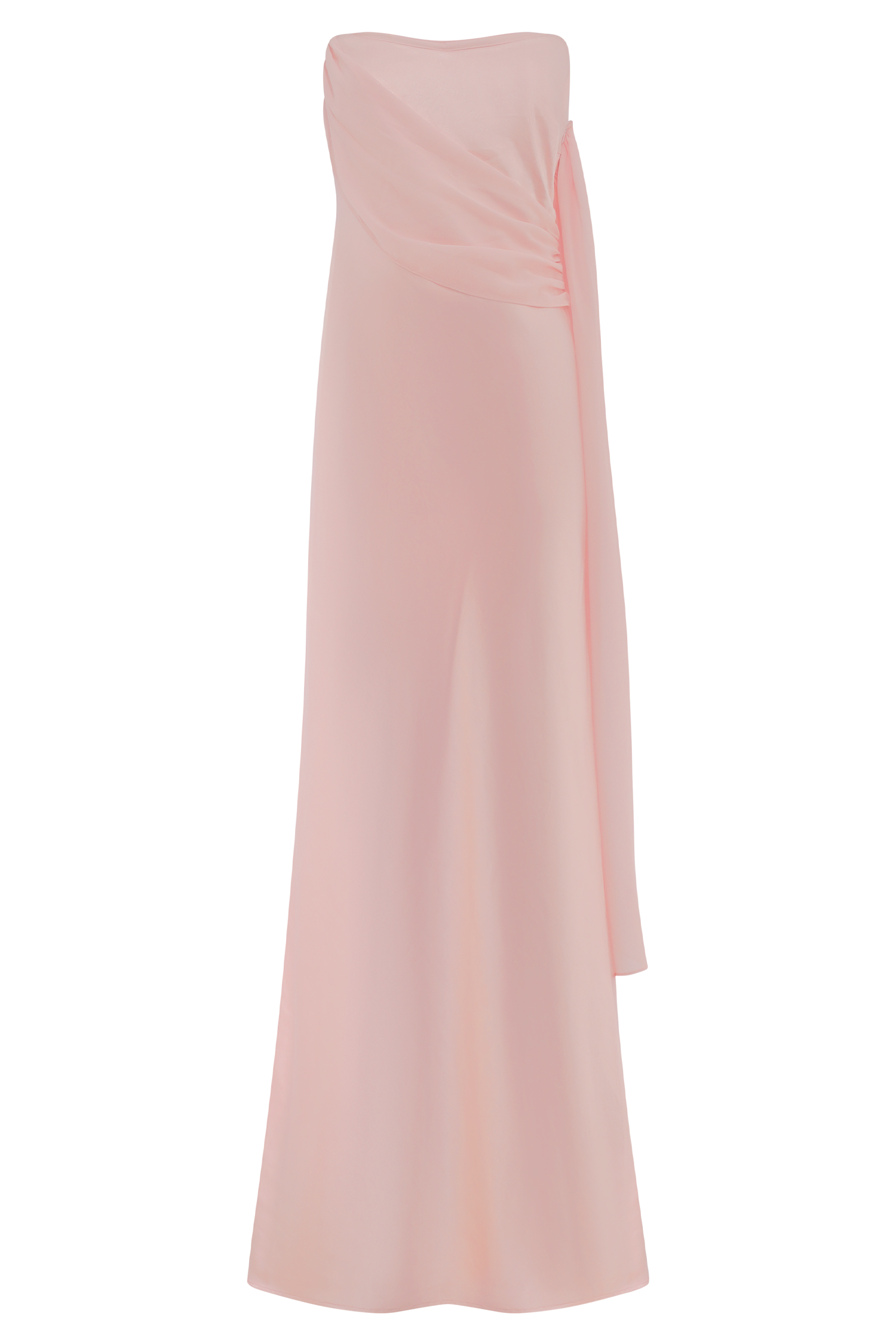 Carah Satin And Chiffon Maxi Dress - Pale Pink - Image 7