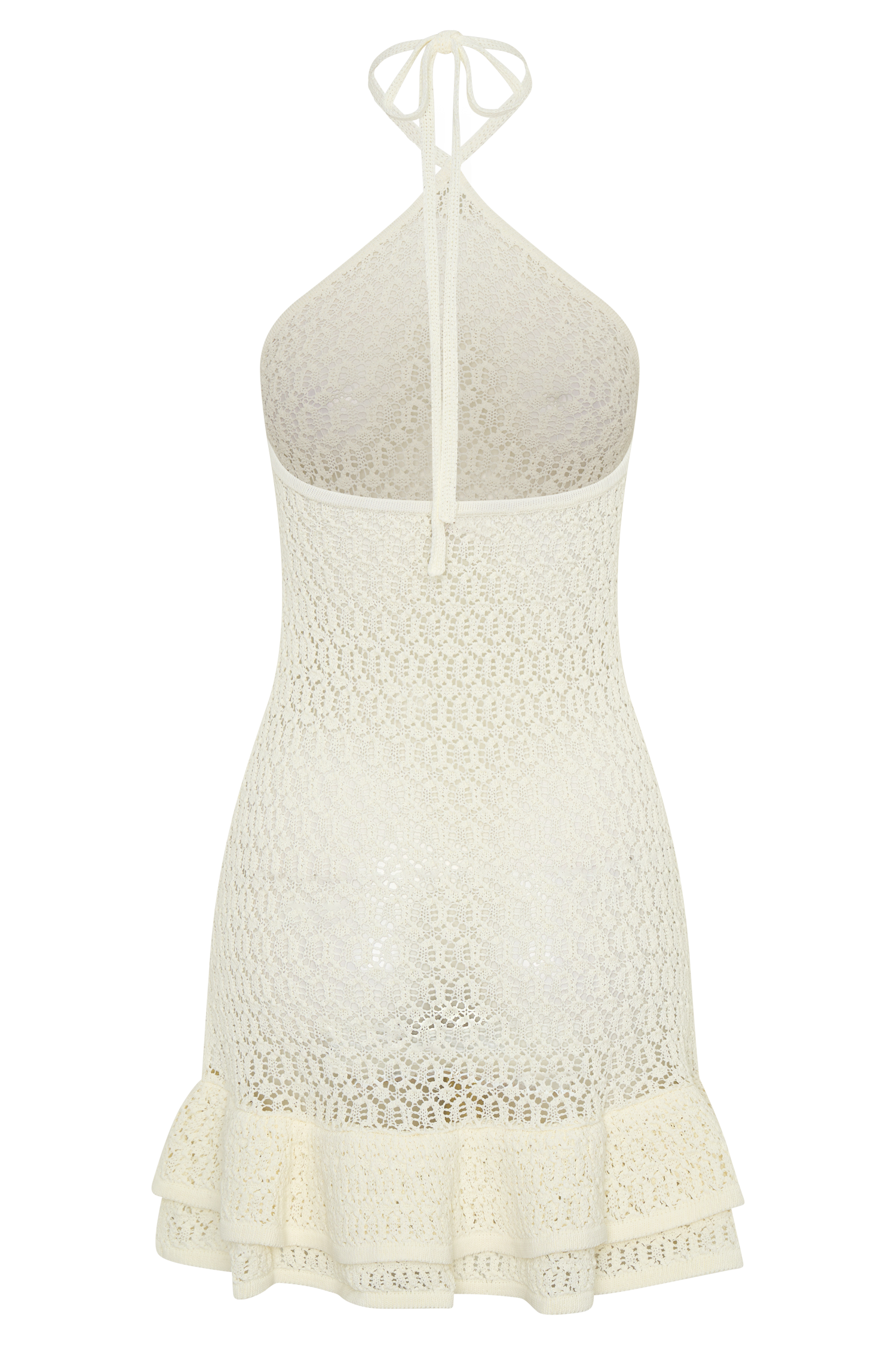 Carrisa Crochet Knit Mini Dress - White - Image 8