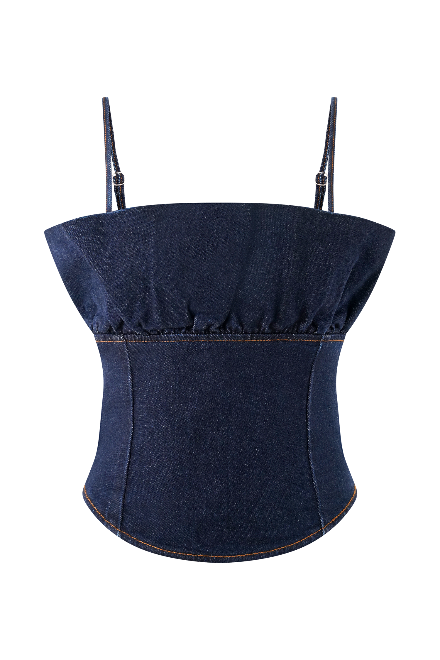 Cecilia Denim Frill Corset - Indigo Blue - Image 9