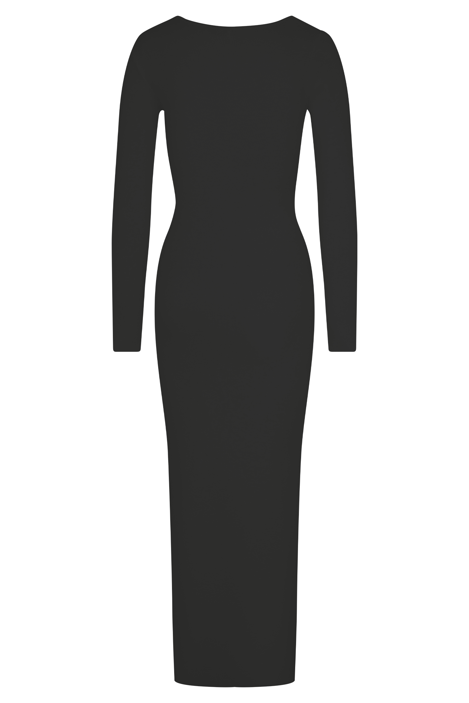 Culver Draped Twist Knit Midi Dress - Black - Image 6