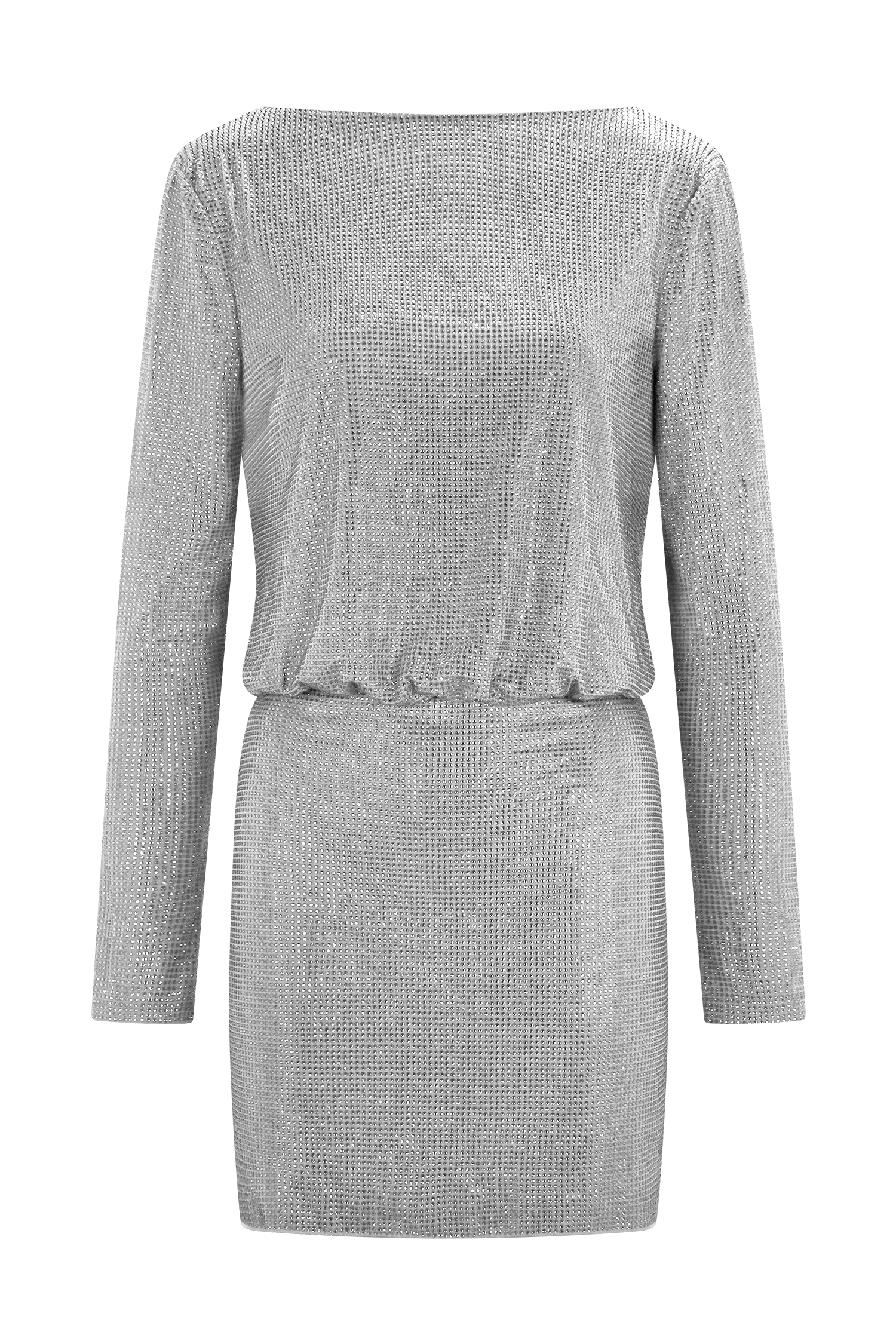Darius Diamante Cowl Mini Dress - Silver - Image 11