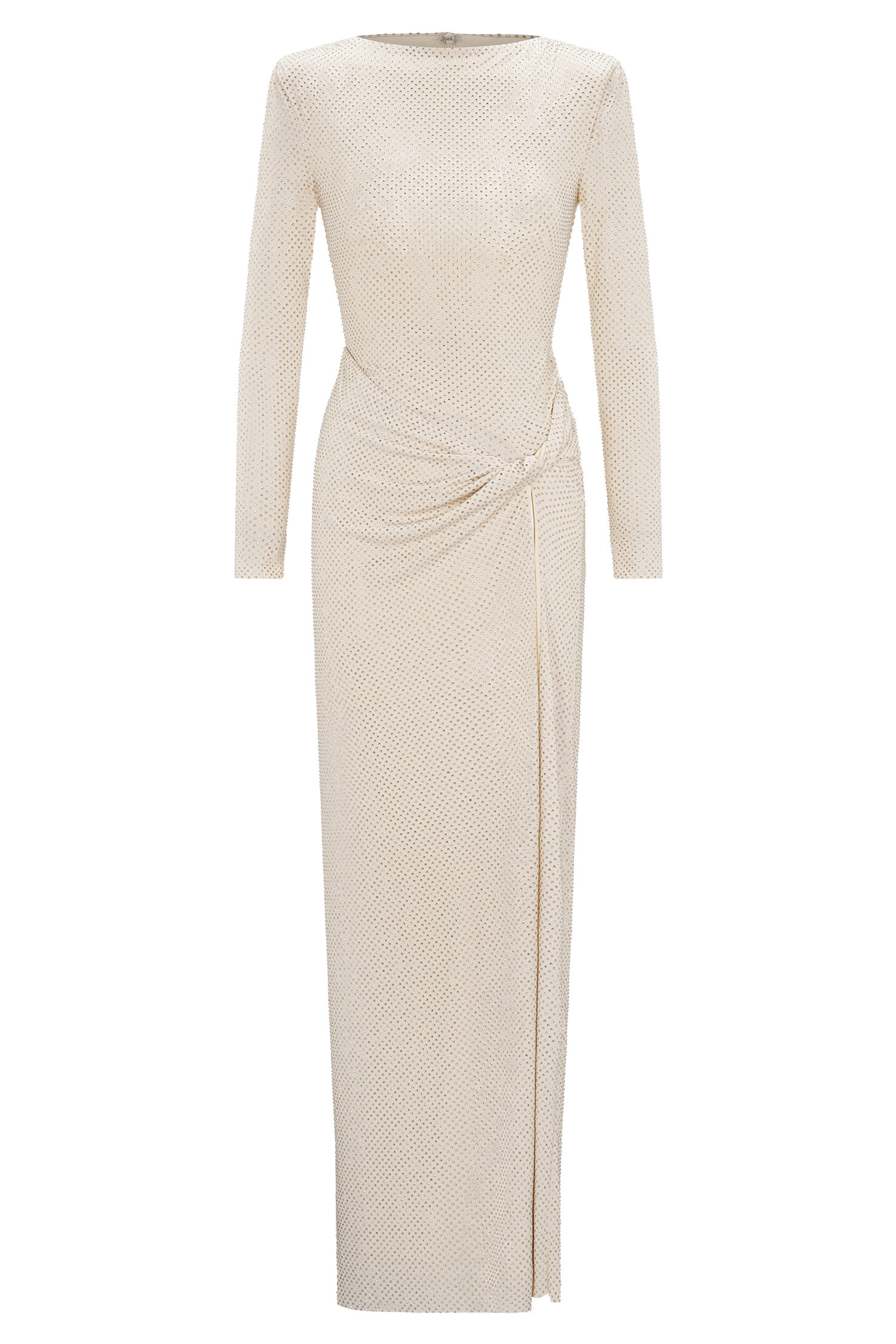 Deanna Long Sleeve Diamante Maxi Dress - Gold - Image 12