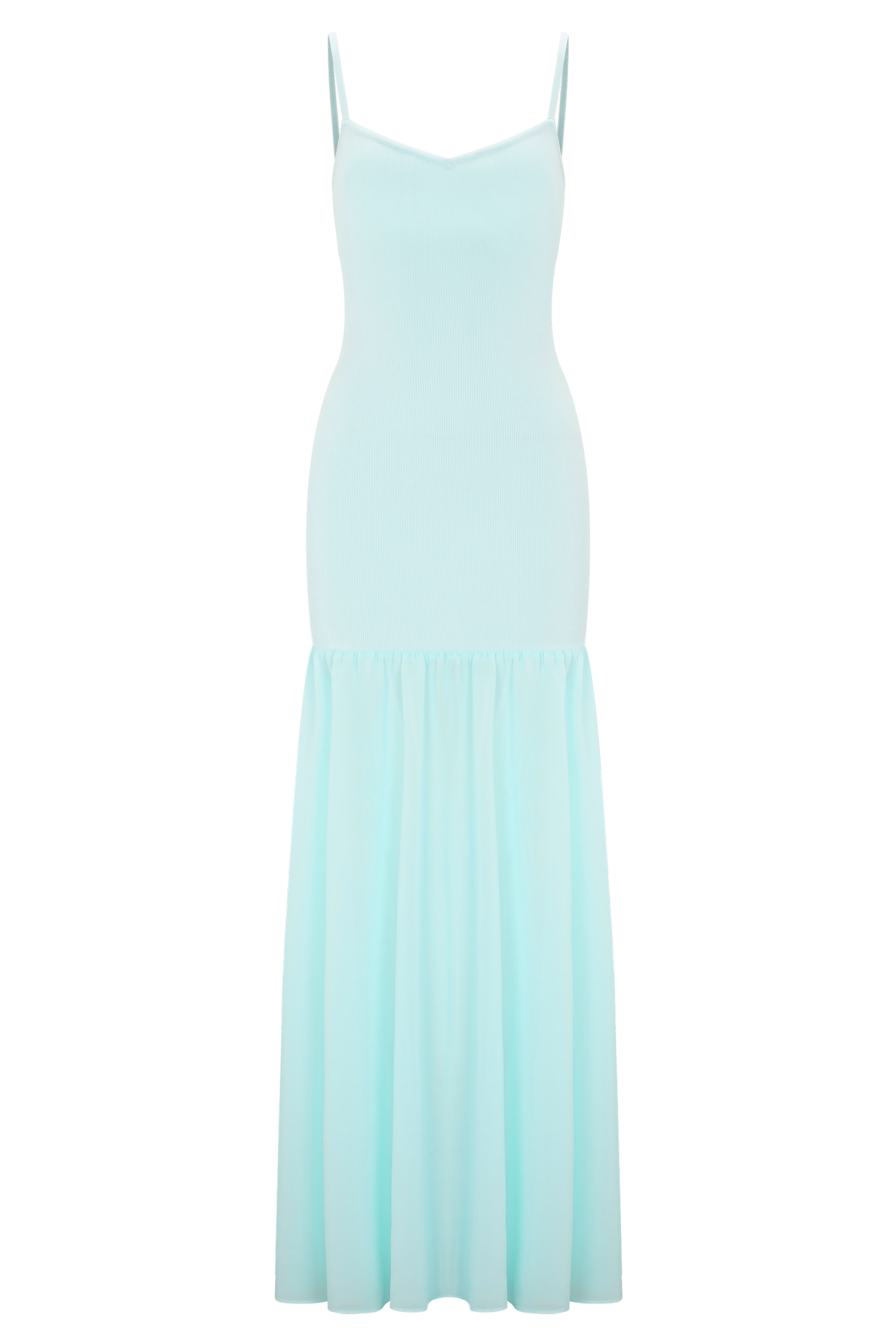 Deanne Bandage And Chiffon Knit Maxi Dress - Blue - Image 8