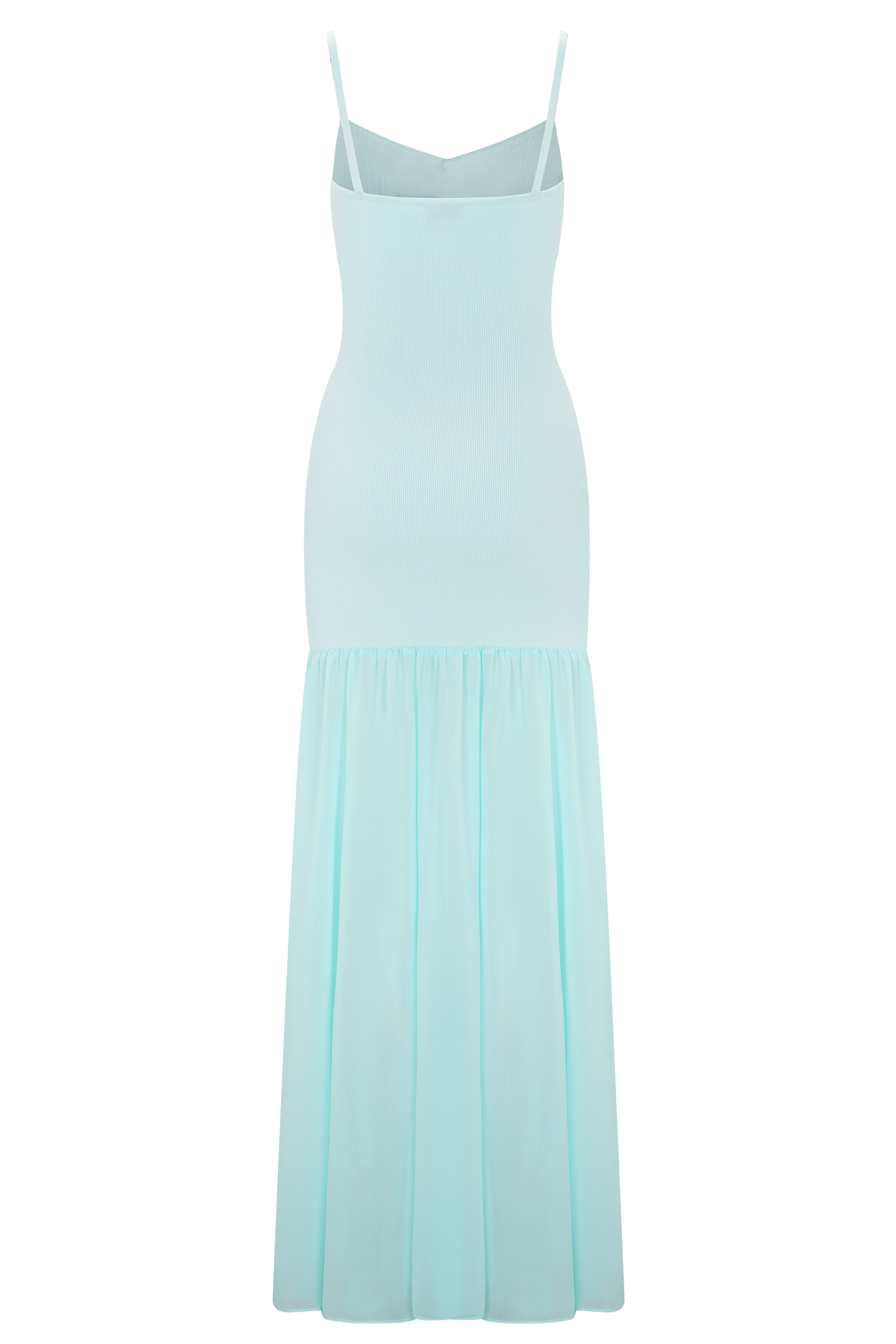 Deanne Bandage And Chiffon Knit Maxi Dress - Blue - Image 7