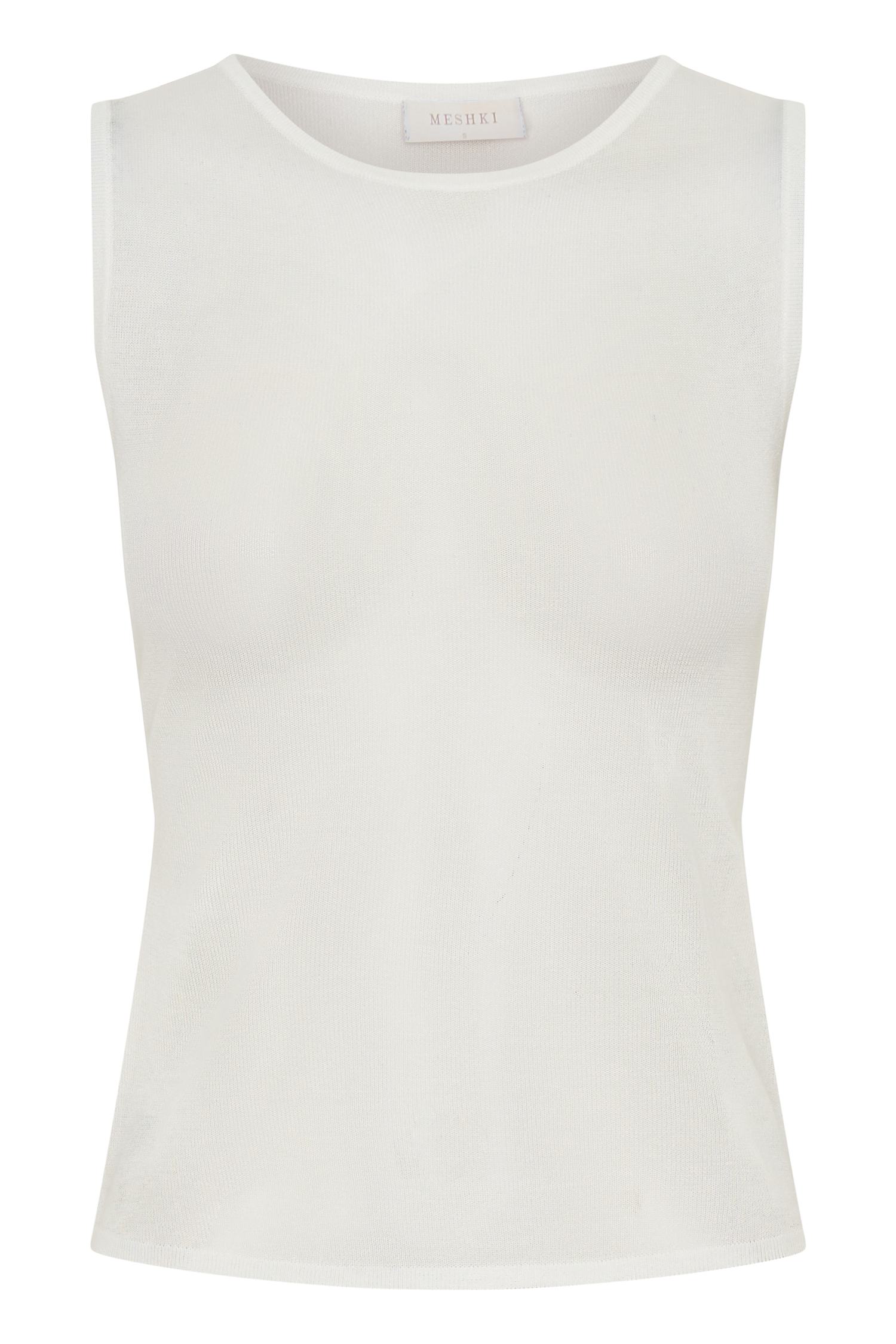 Dollie Sheer Knit Tank Top - Ivory - Image 13