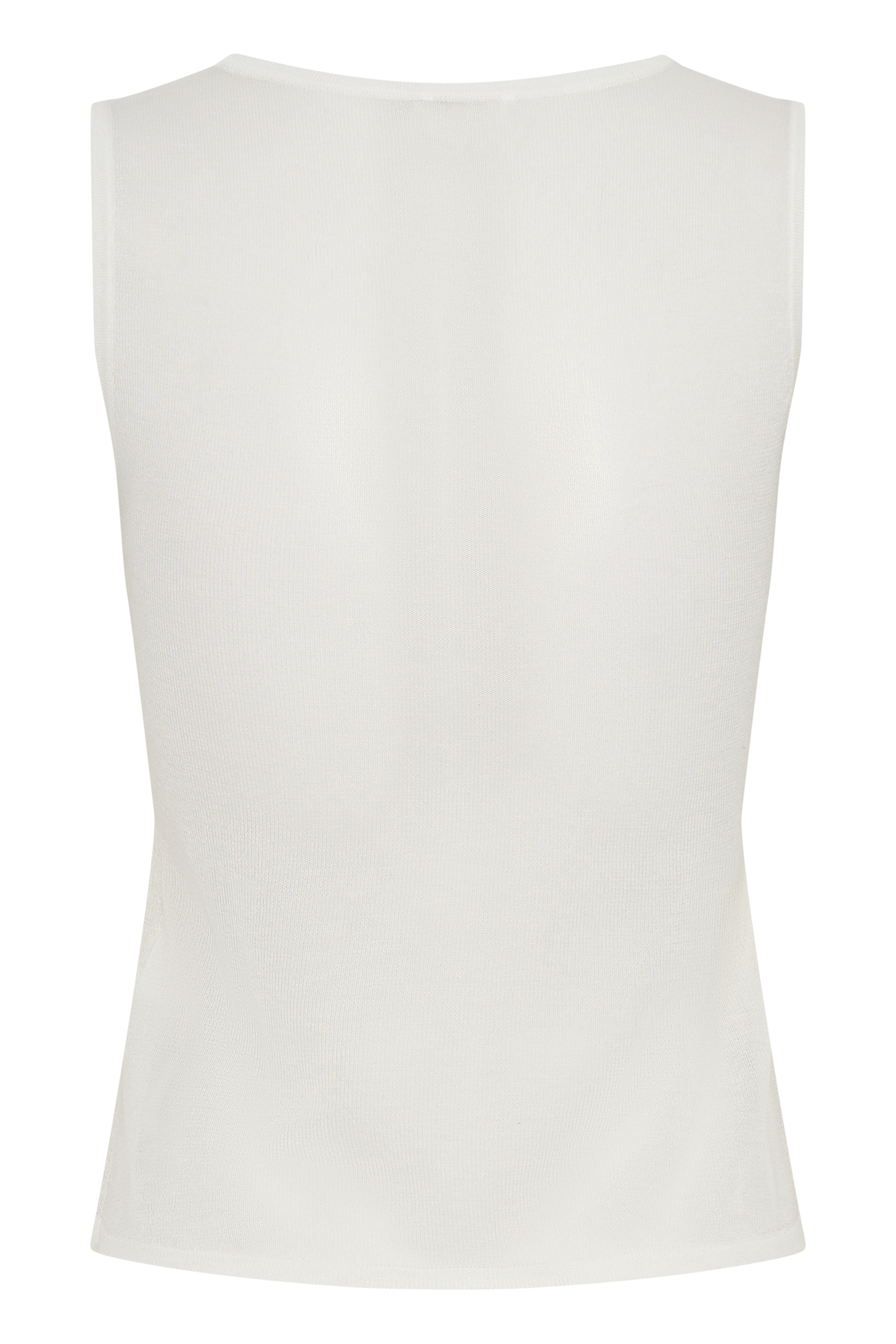 Dollie Sheer Knit Tank Top - Ivory - Image 12
