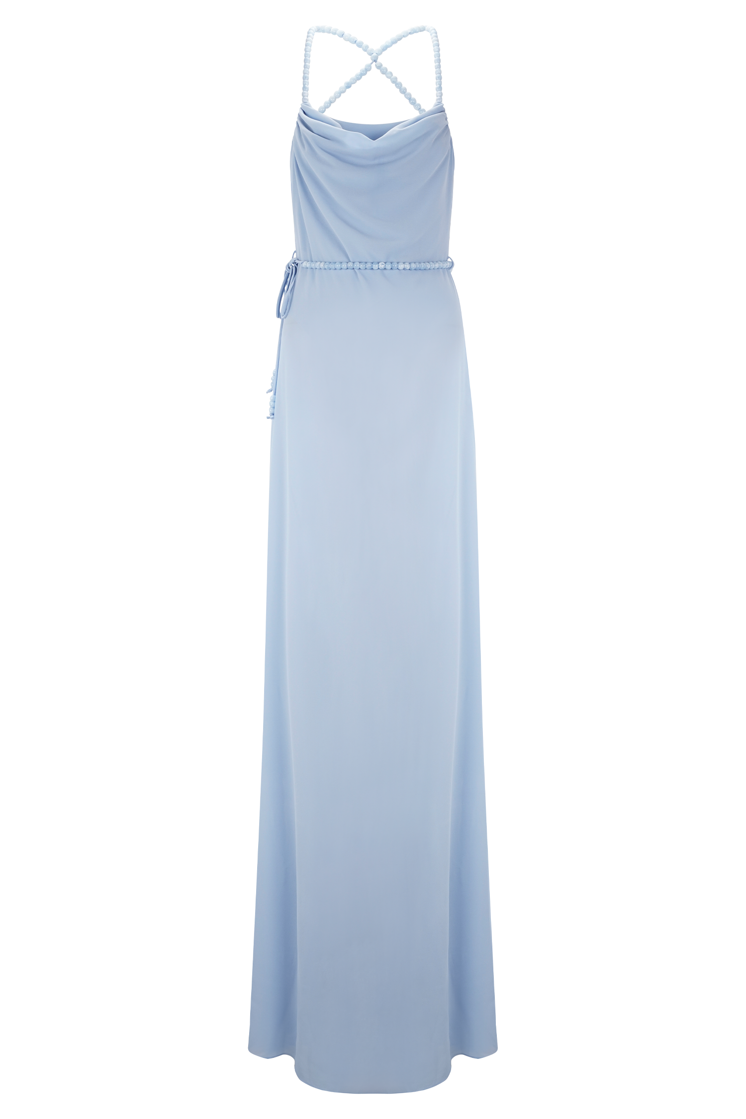 Elaine Chiffon Beaded Maxi Dress - Sky Blue - Image 10