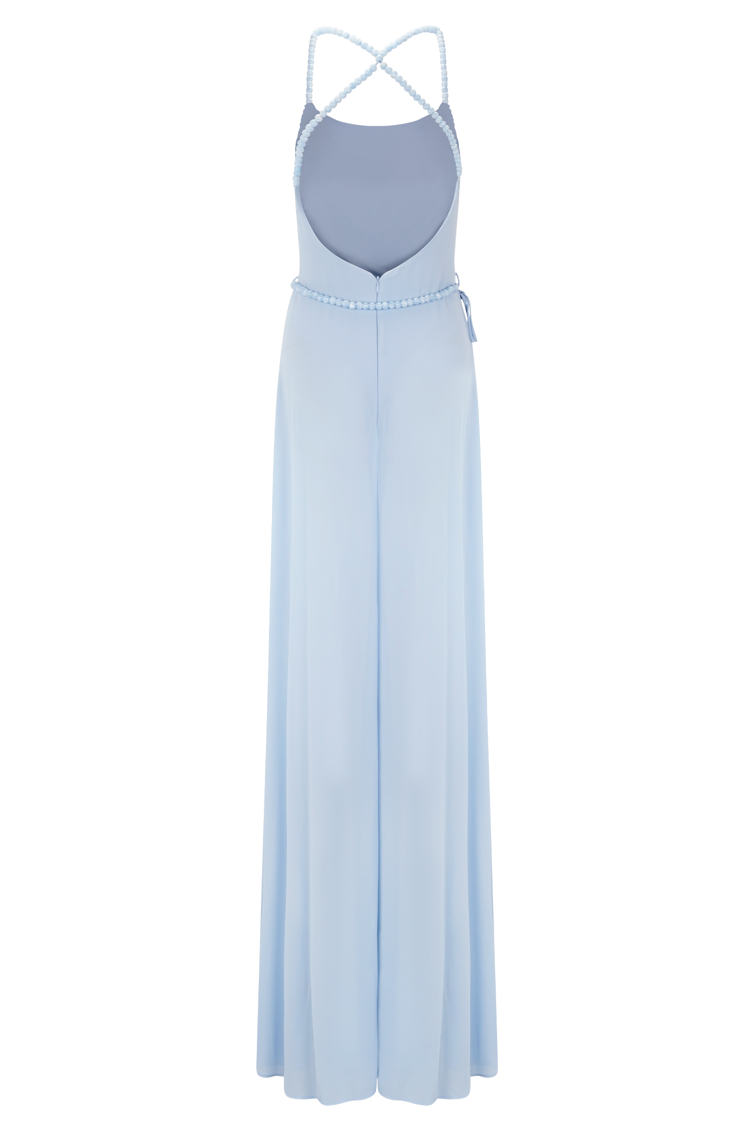 Elaine Chiffon Beaded Maxi Dress - Sky Blue - Image 9
