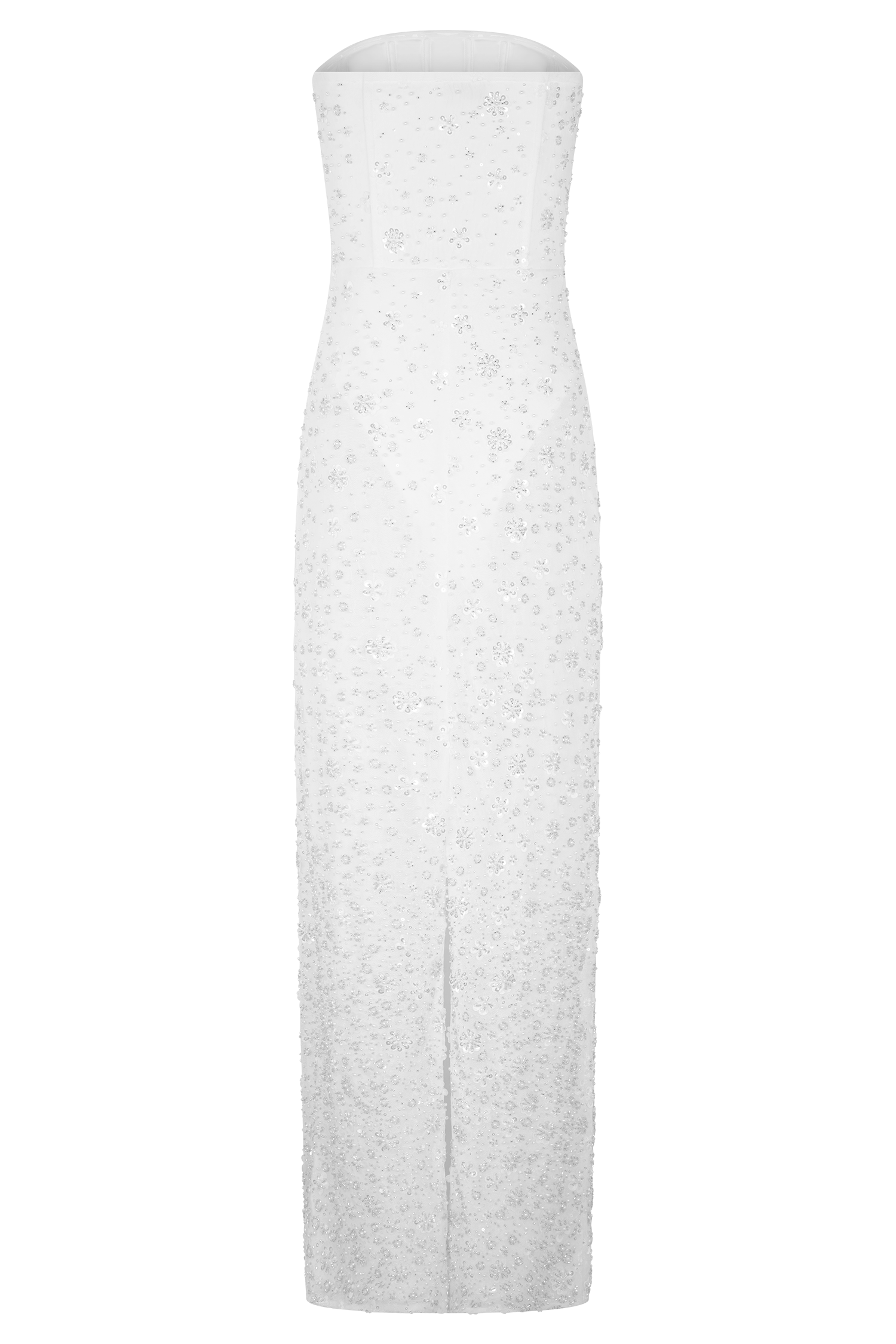 Gemma Strapless Embellished Maxi Dress - Ivory - Image 10