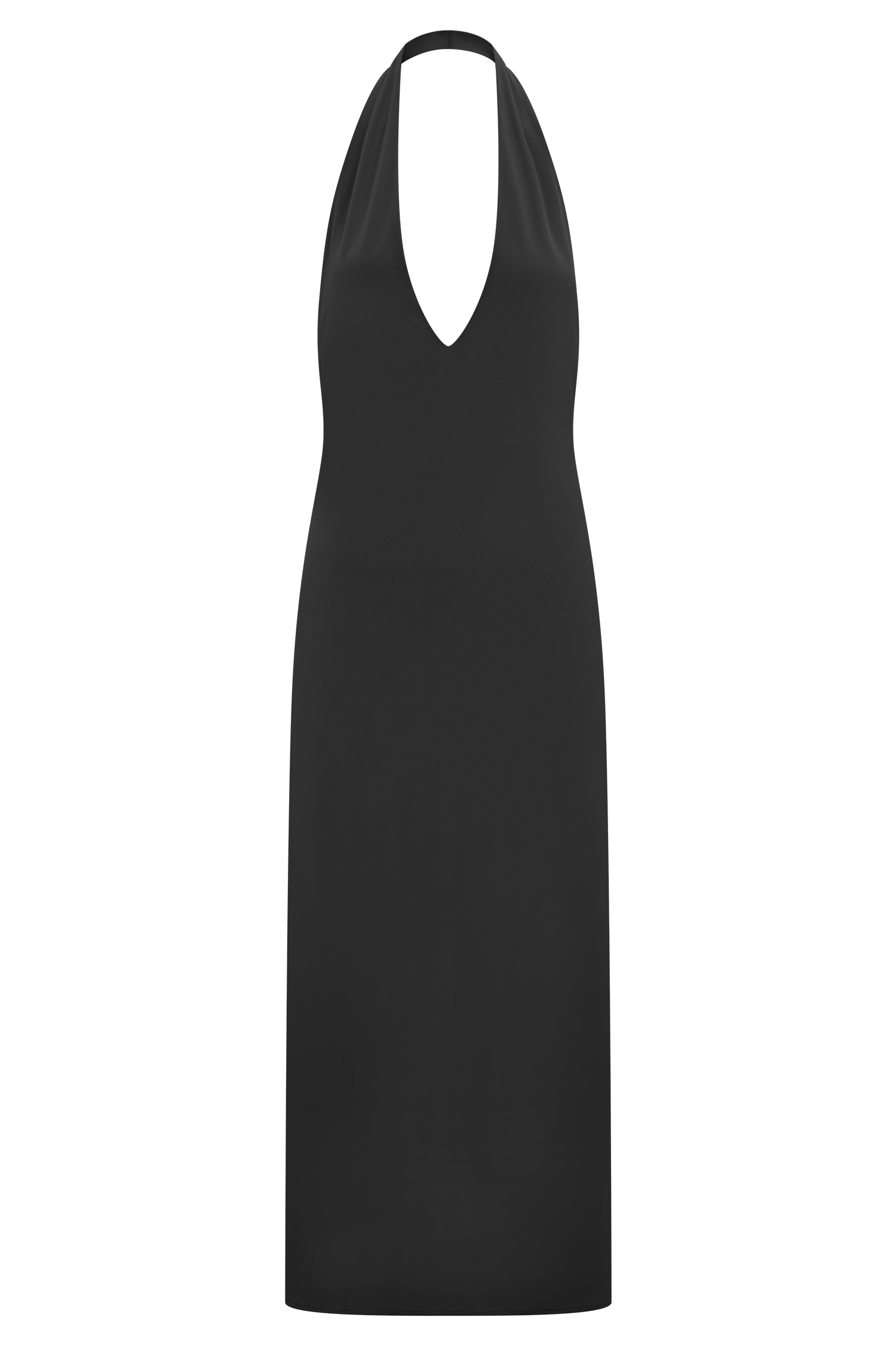 Genie Slinky Halter Midi Dress - Black - Image 7