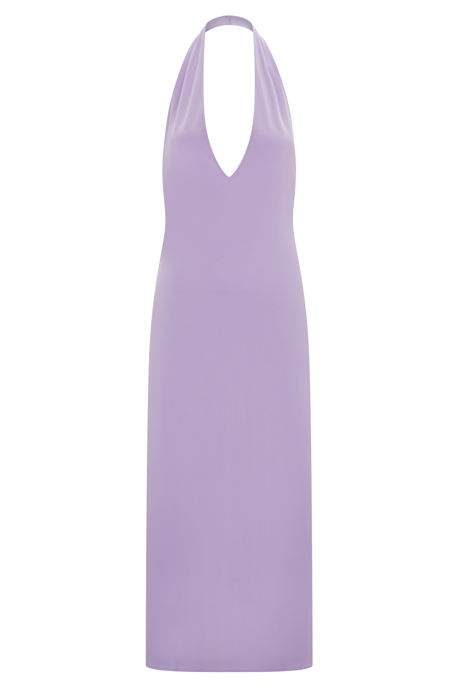 Genie Slinky Halter Midi Dress - Lilac - Image 8