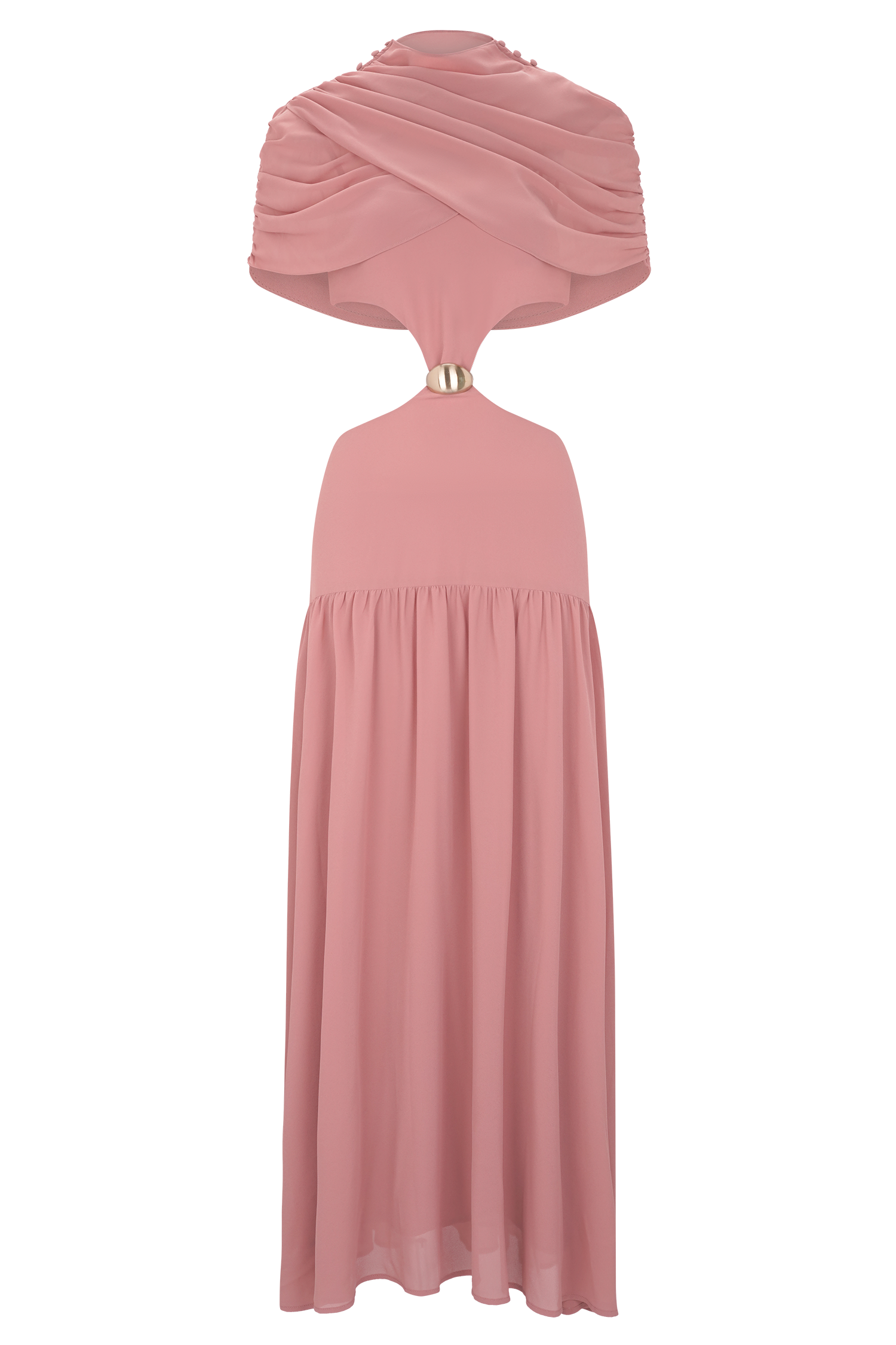 Georgina Chiffon Midi Dress - Burnt Rose - Image 16
