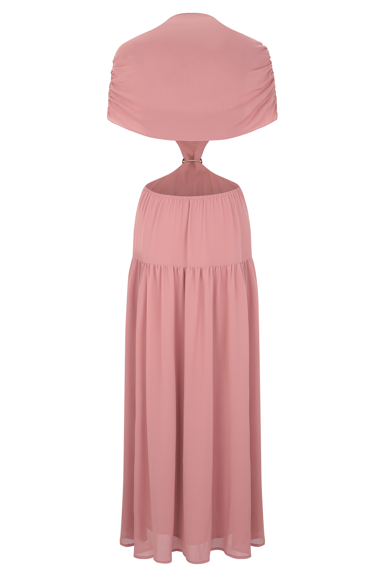 Georgina Chiffon Midi Dress - Burnt Rose - Image 15