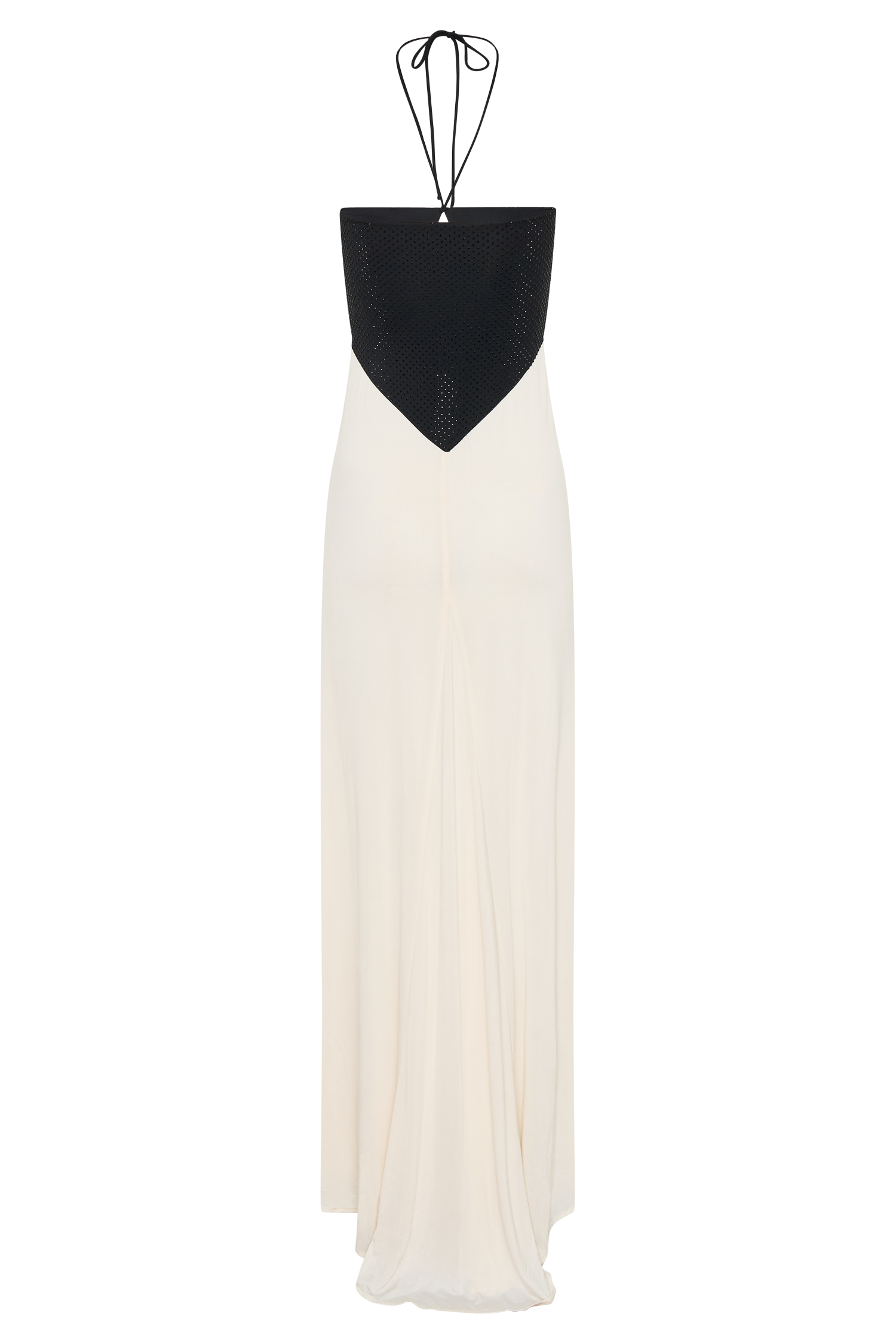 Hien Sequin Halter Maxi Dress - Black/Ivory - Image 10