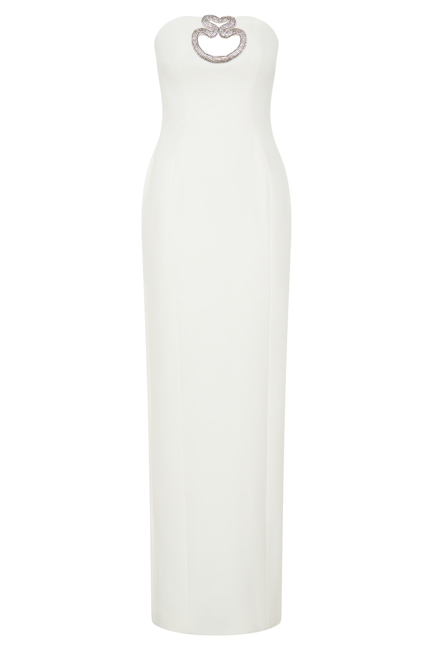 Hilda Embellished Strapless Maxi Dress - White - Image 9