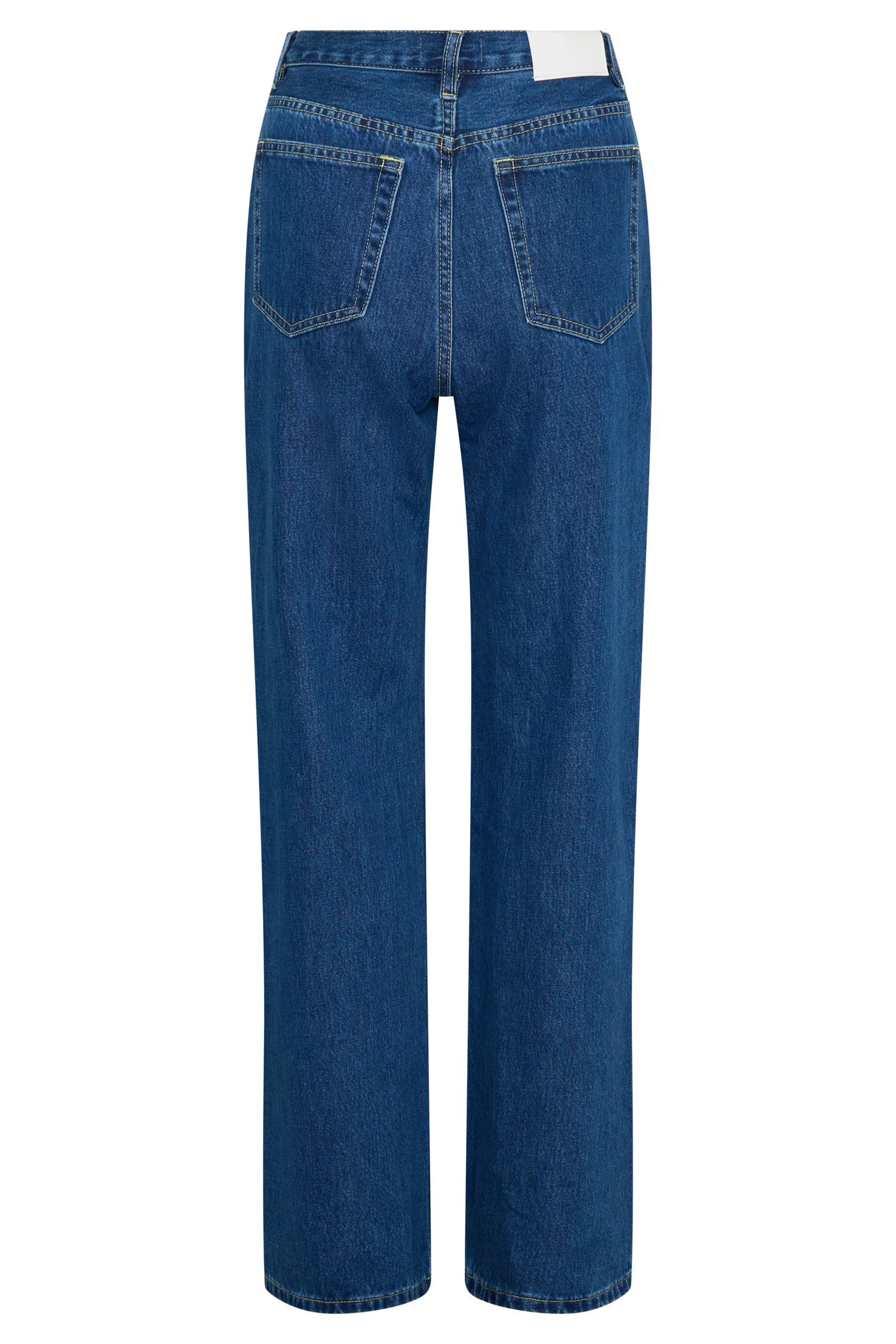 Janine High Waisted Straight Leg Jeans - Dark Blue - Image 10