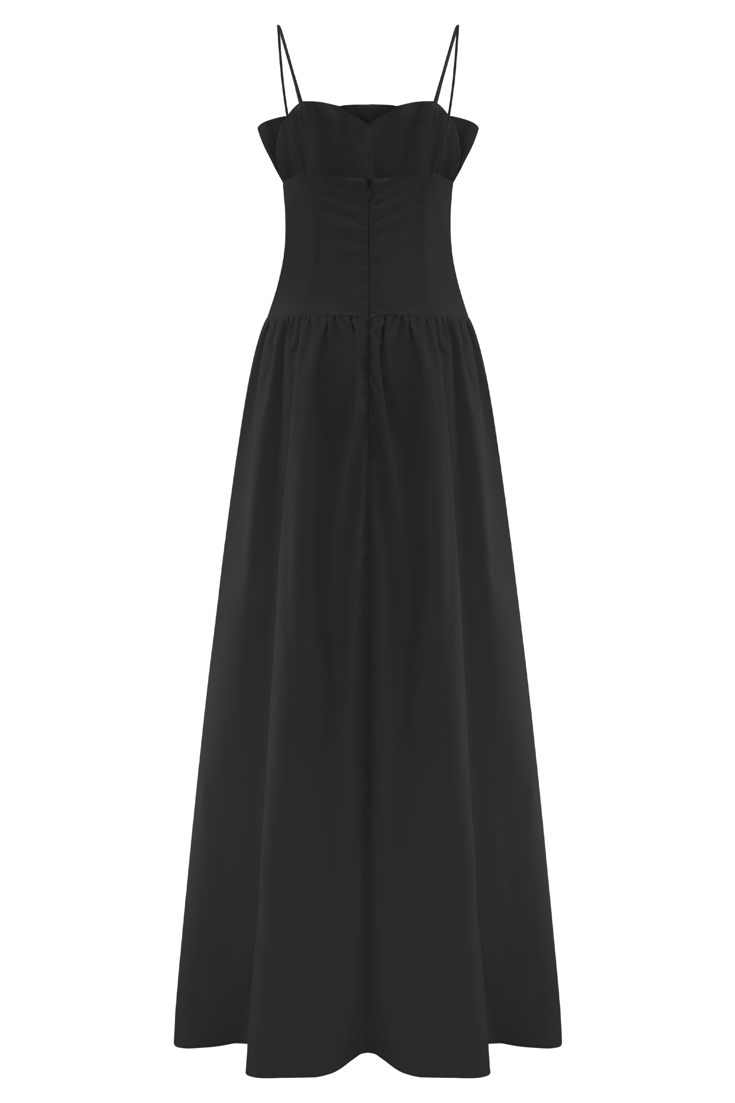 Janis Cotton Frill Maxi Dress - Black - Image 7