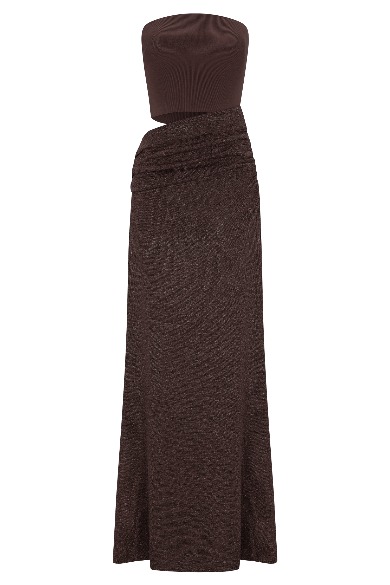 Jasiel Strapless Knit Maxi Dress - Chocolate - Image 11