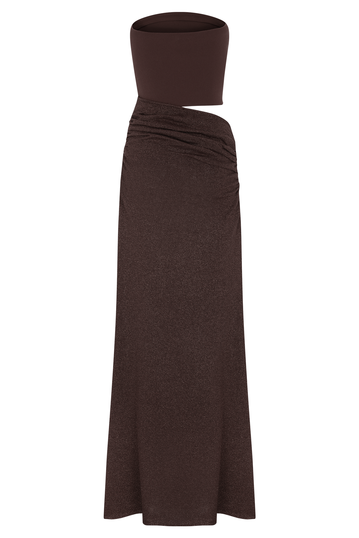 Jasiel Strapless Knit Maxi Dress - Chocolate - Image 10