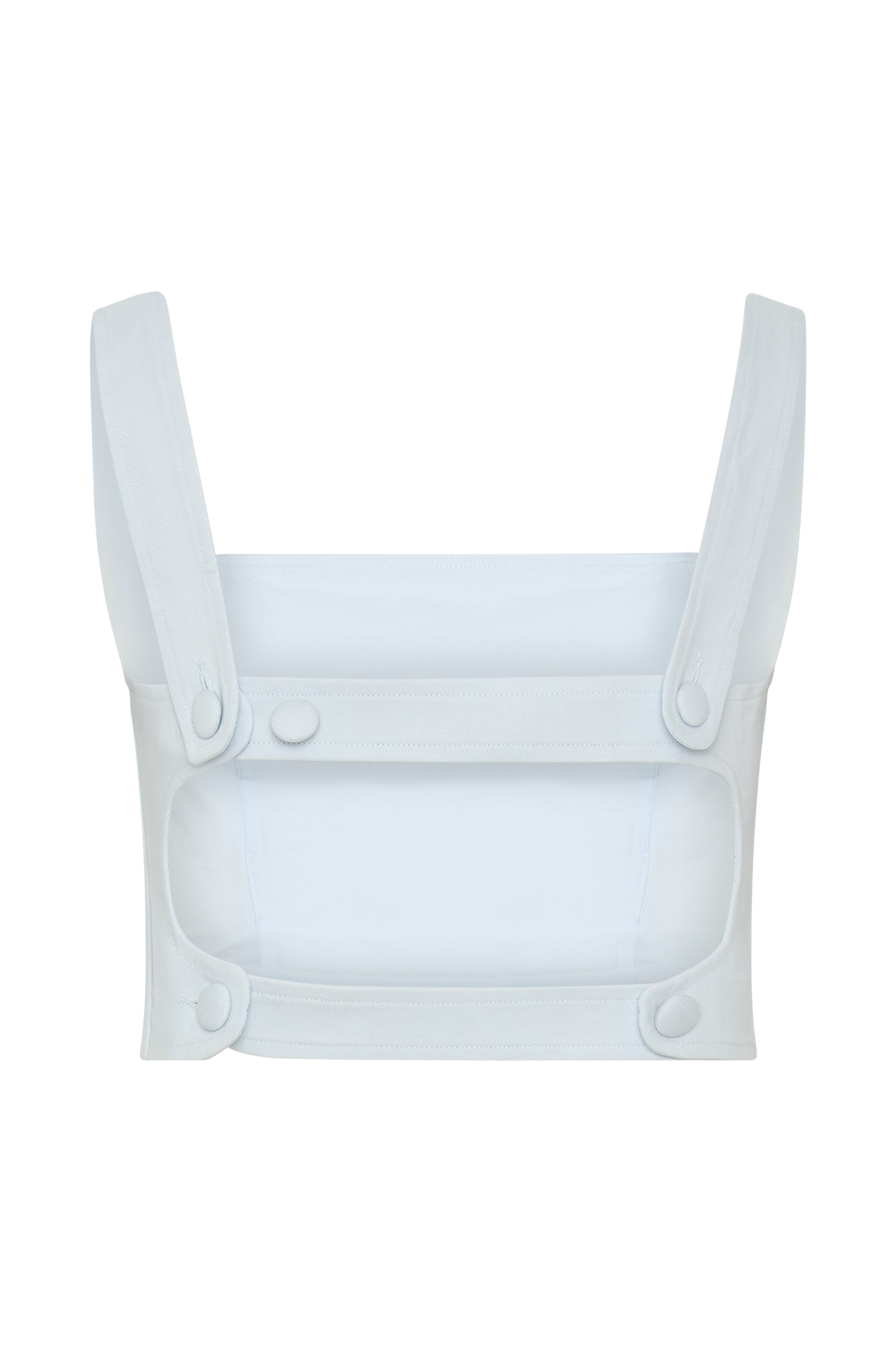 Josephine Crop Top With Open Back - Ice Blue - Image 8