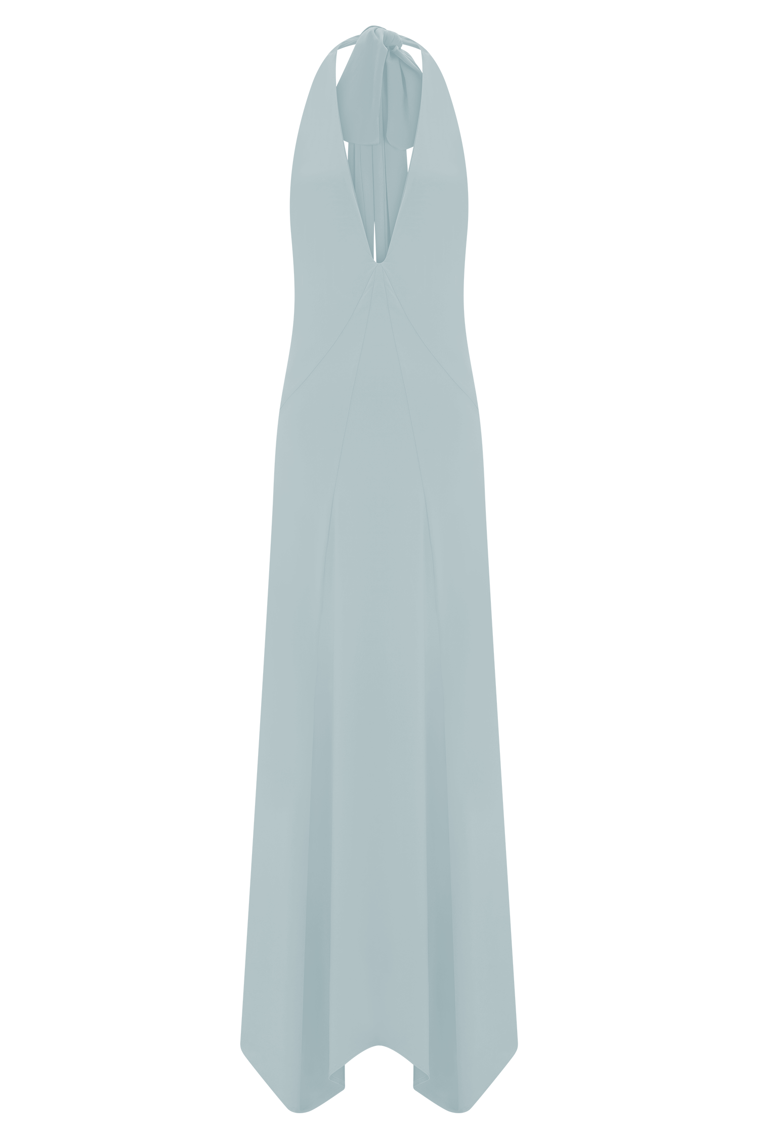 Juliet Slinky Maxi Dress With Scarf - Pale Blue - Image 8