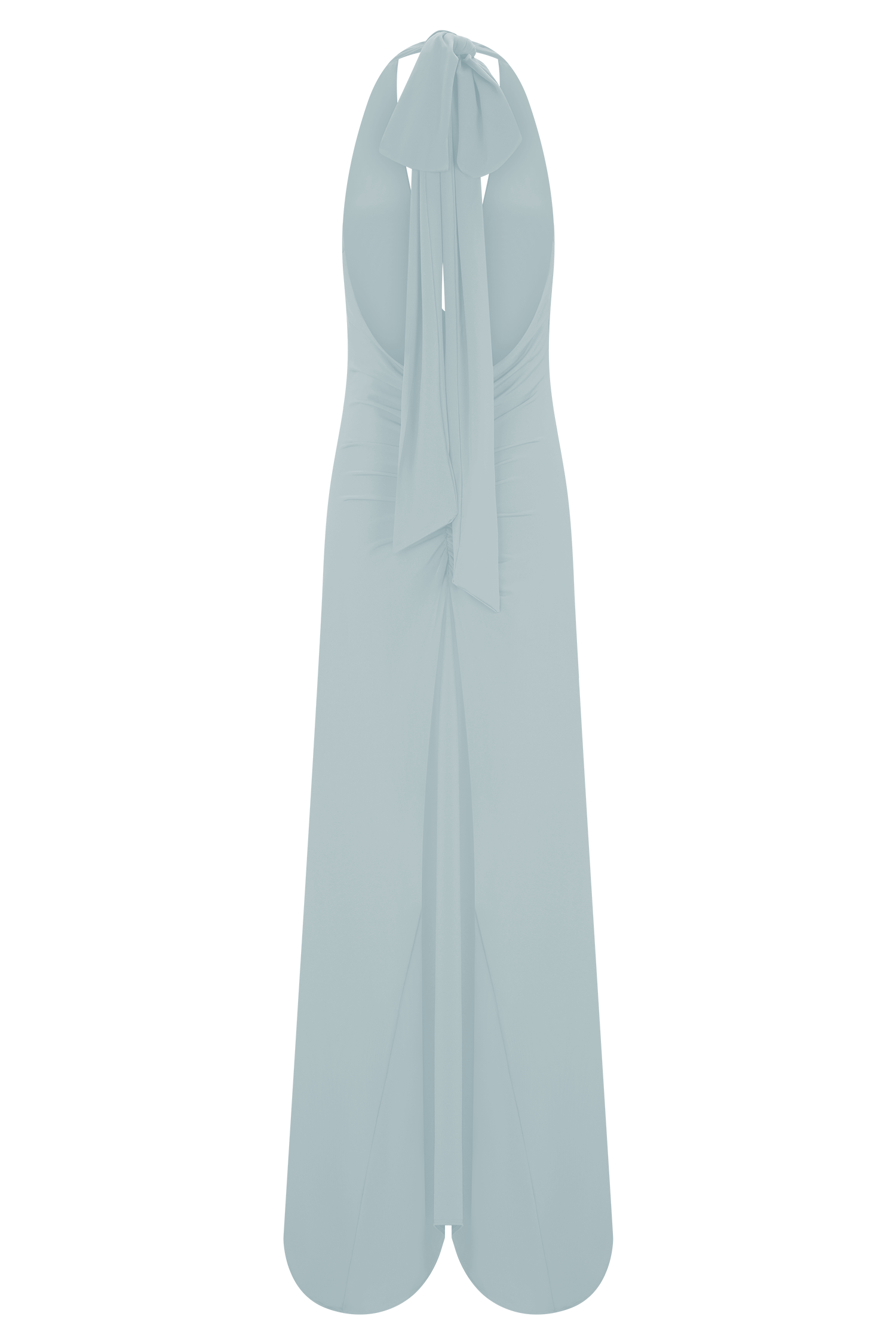 Juliet Slinky Maxi Dress With Scarf - Pale Blue - Image 7