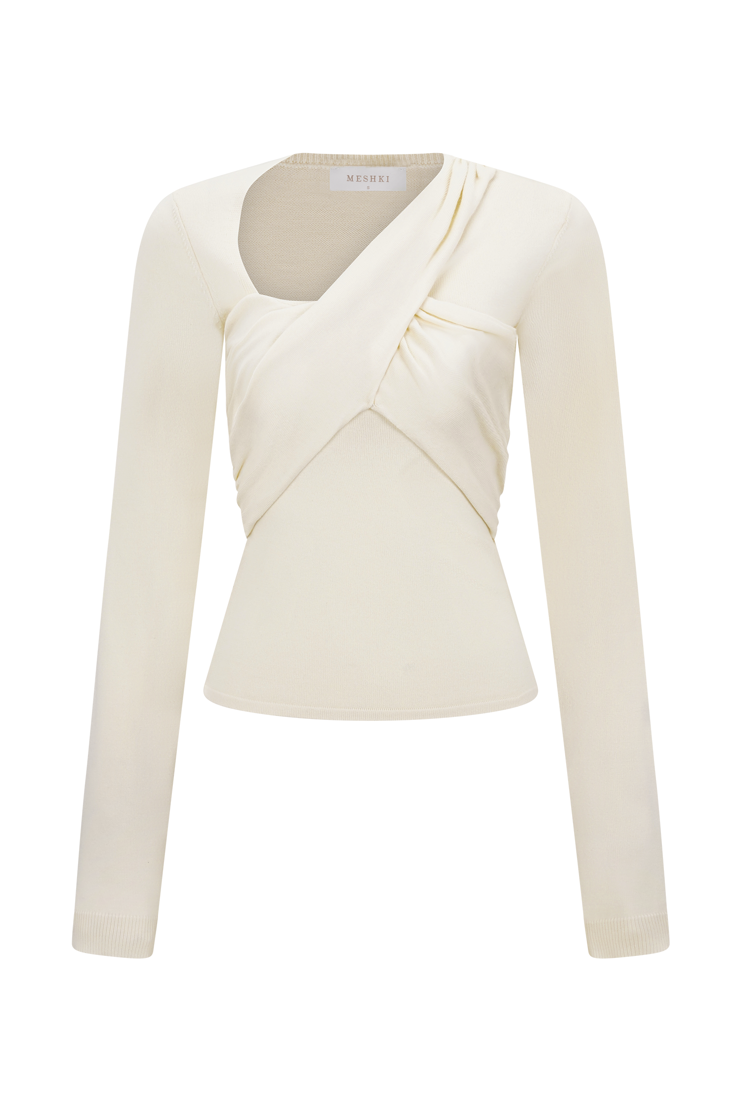 Kaylen Knit Long Sleeve Top - Ivory - Image 9