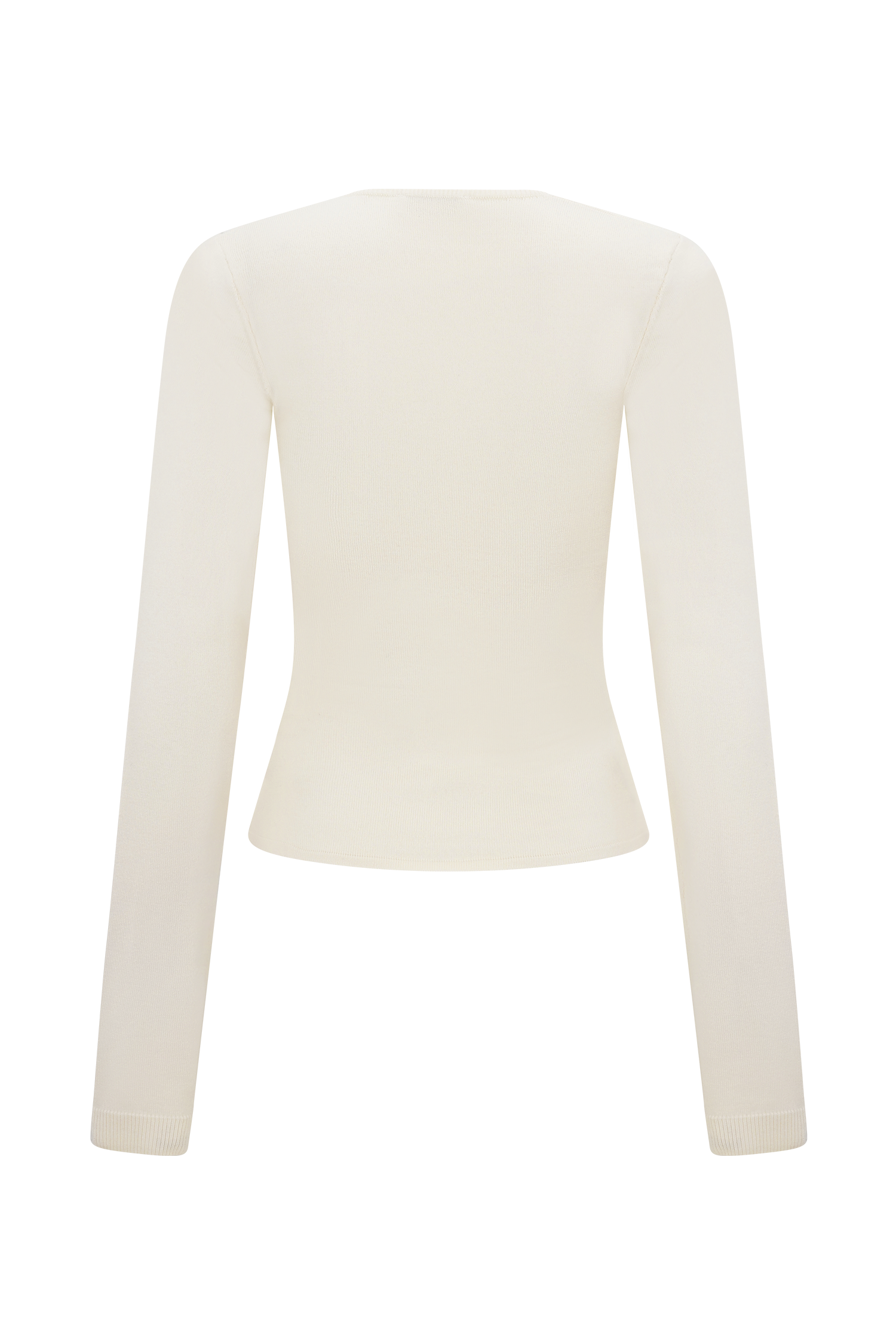 Kaylen Knit Long Sleeve Top - Ivory - Image 8