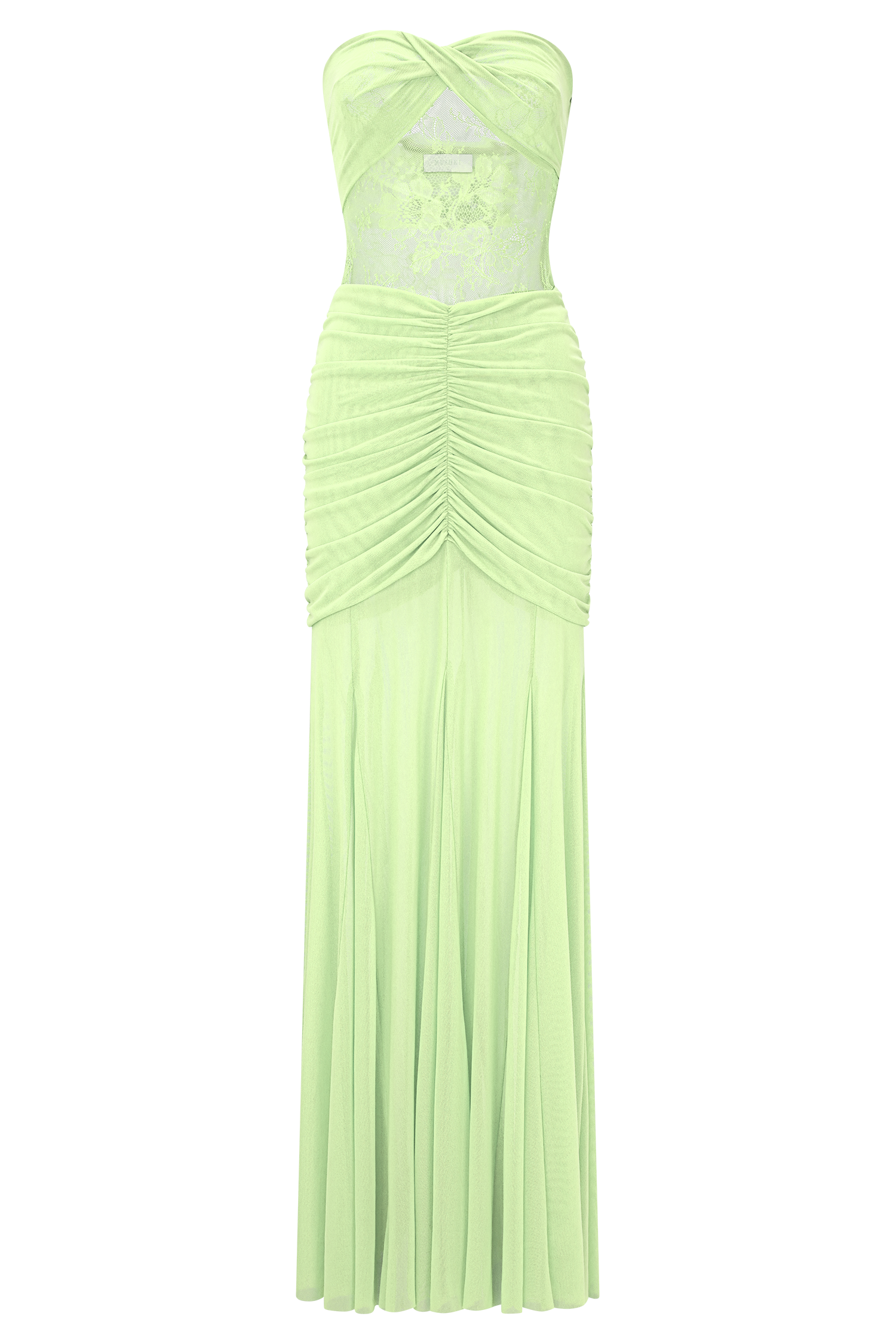 Khadijah Lace And Mesh Maxi Dress - Sage - Image 8