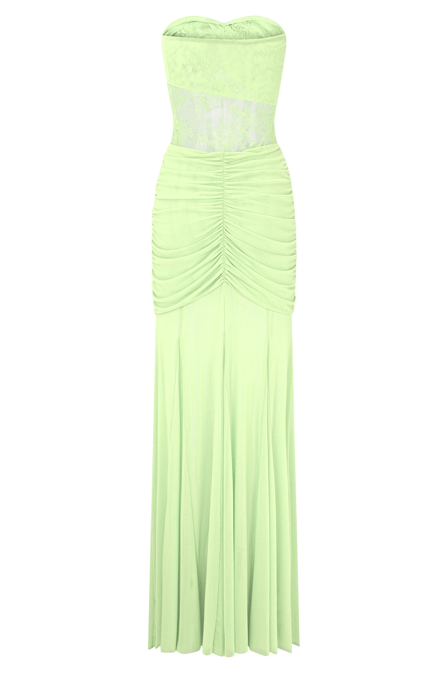 Khadijah Lace And Mesh Maxi Dress - Sage - Image 7