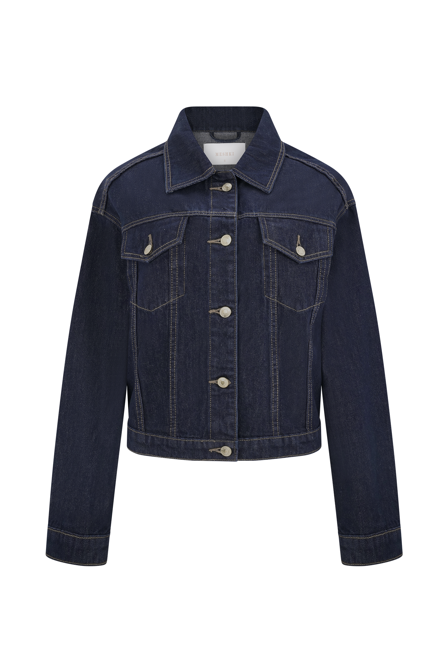 Kirra Cinched Denim Jacket - Washed Indigo Blue - Image 11