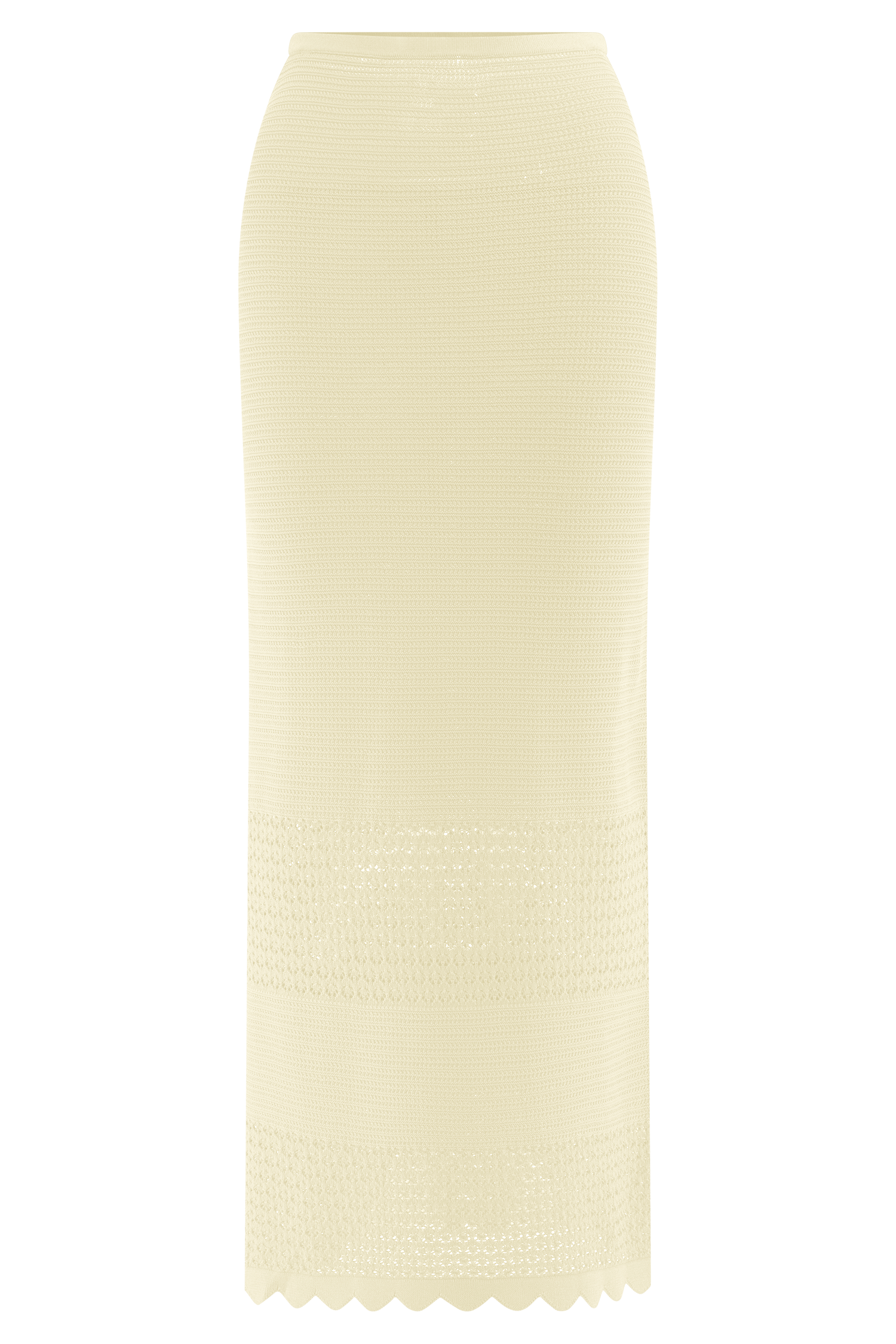 Madeline Scallop Knit Midi Skirt - Ivory - Image 11