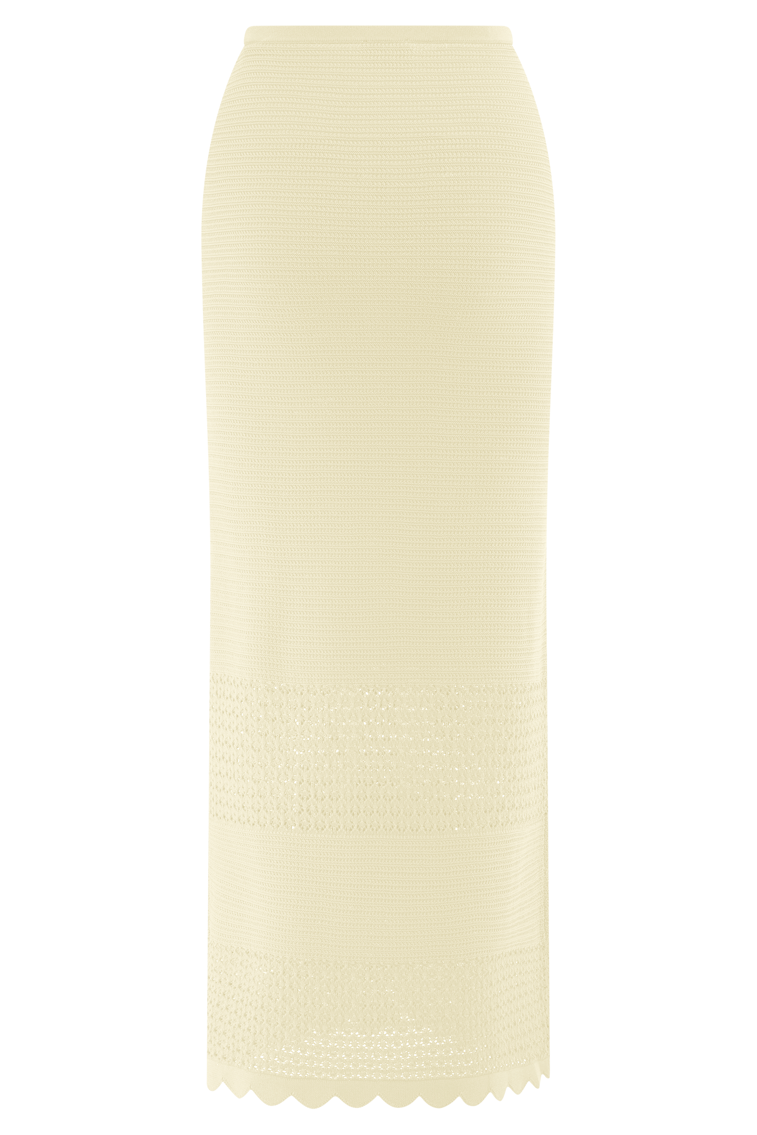 Madeline Scallop Knit Midi Skirt - Ivory - Image 10